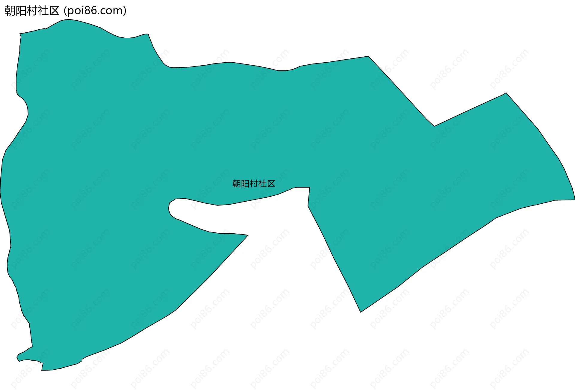 朝阳村社区边界地图