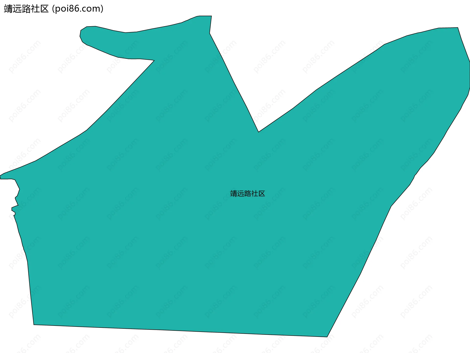 靖远路社区边界地图