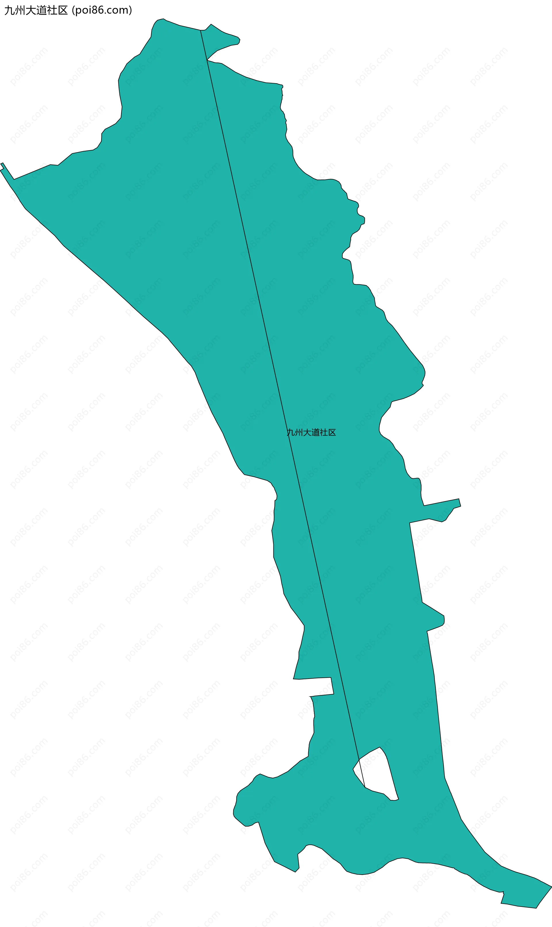 九州大道社区边界地图