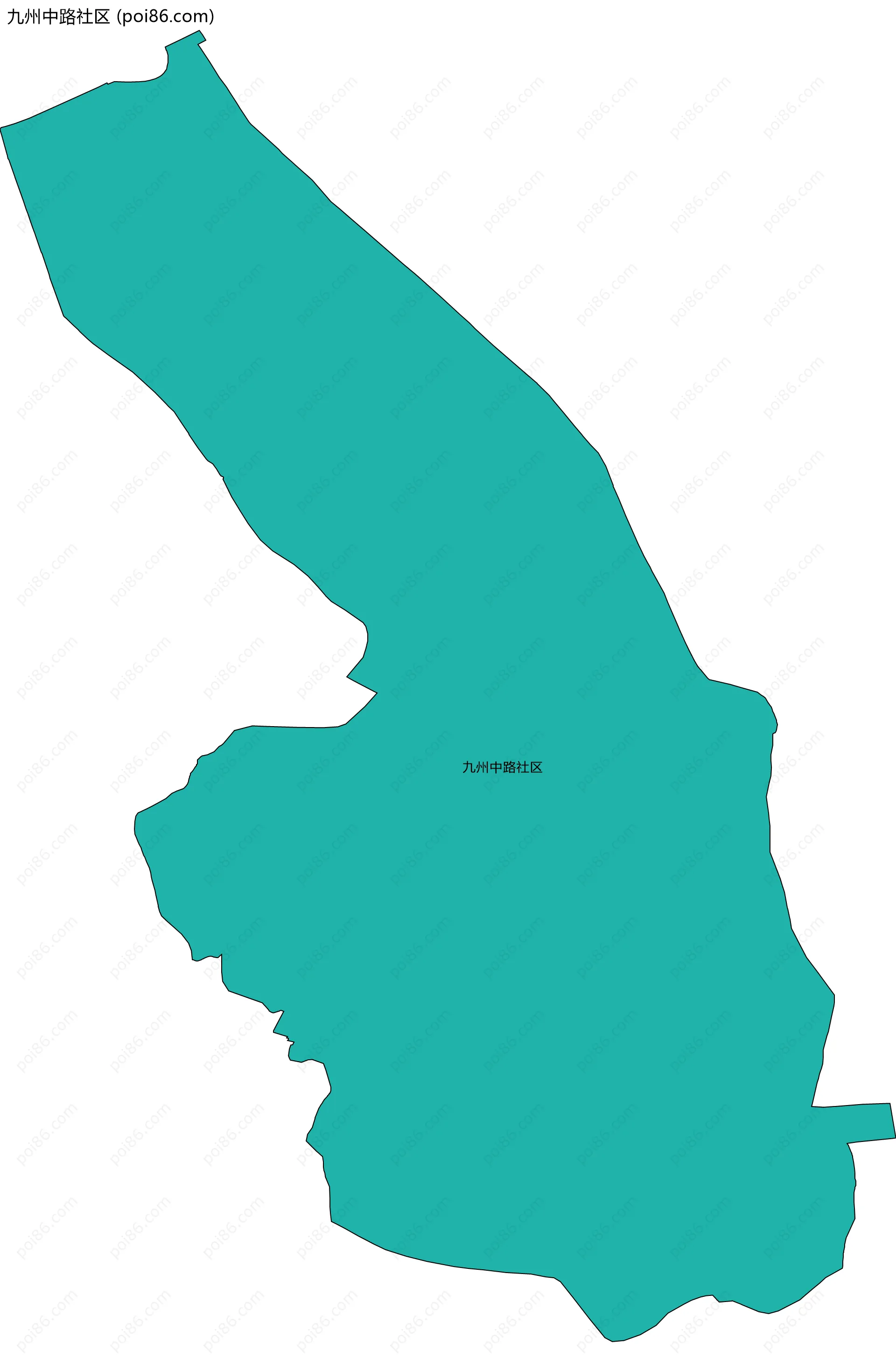 九州中路社区边界地图