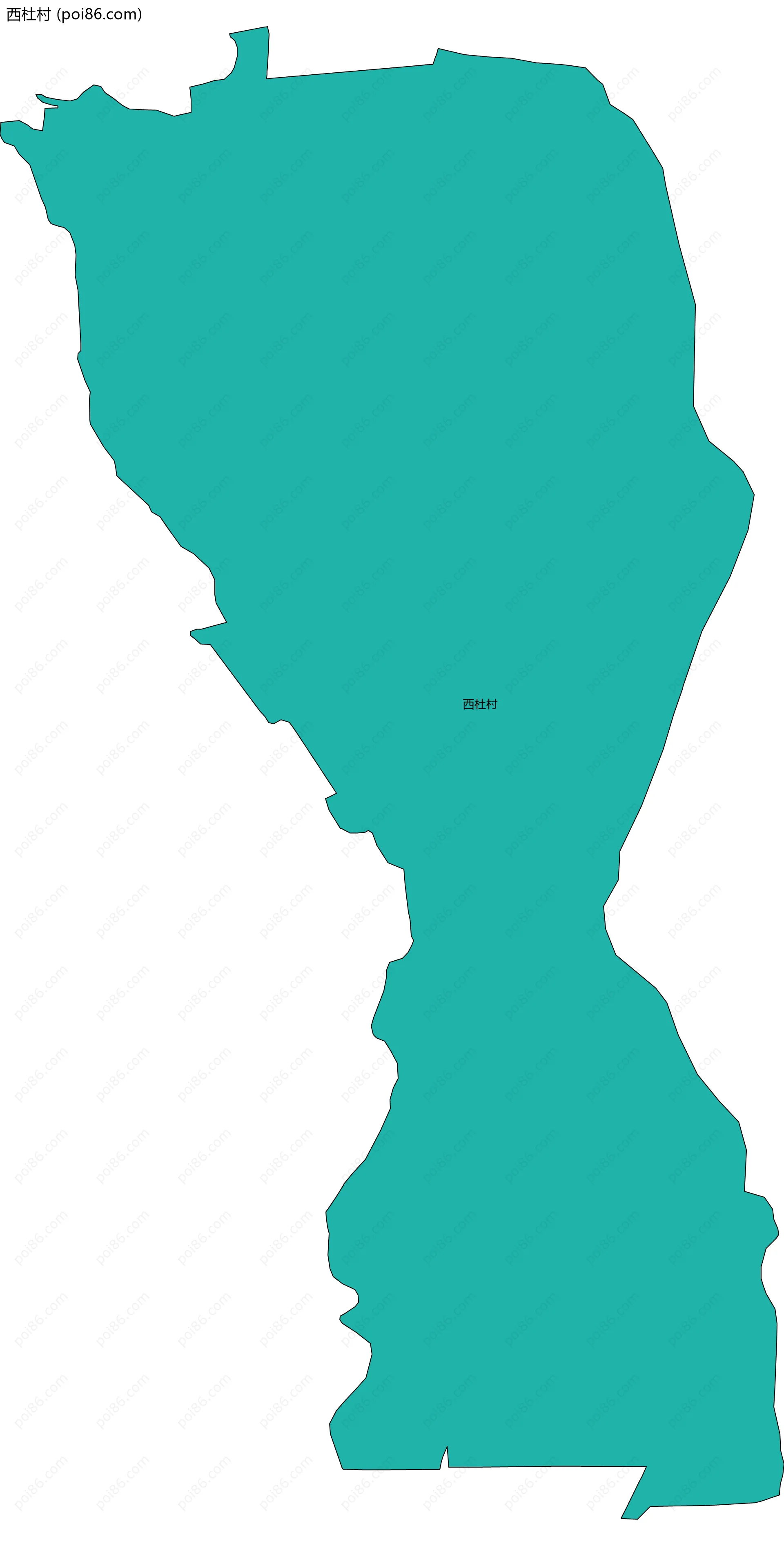 西杜村边界地图