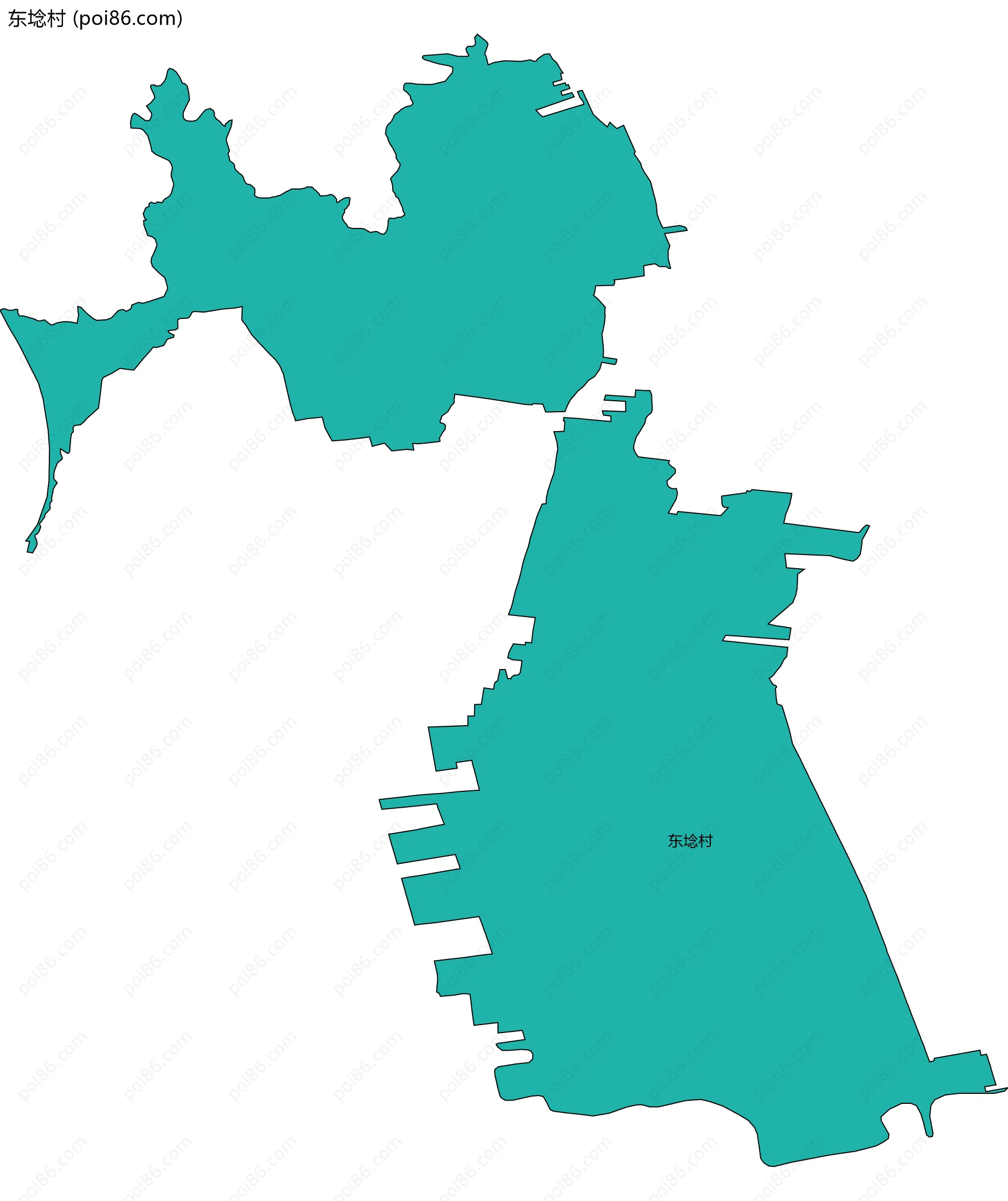 东埝村边界地图