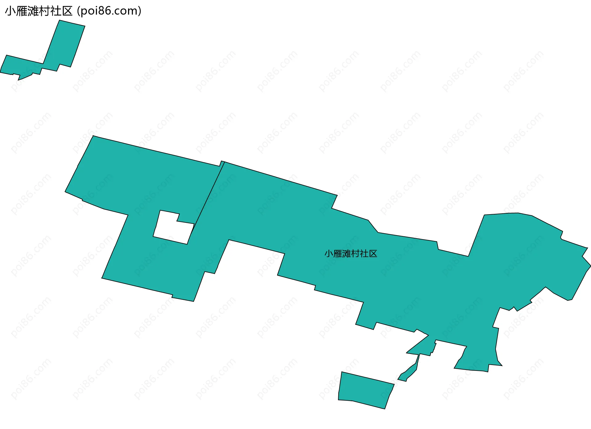 小雁滩村社区边界地图