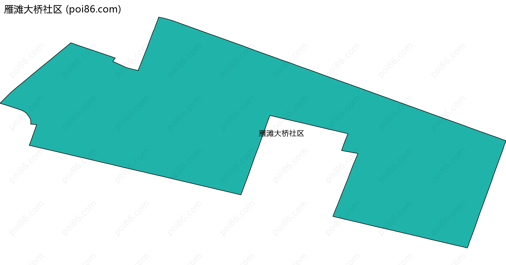 雁滩大桥社区边界地图