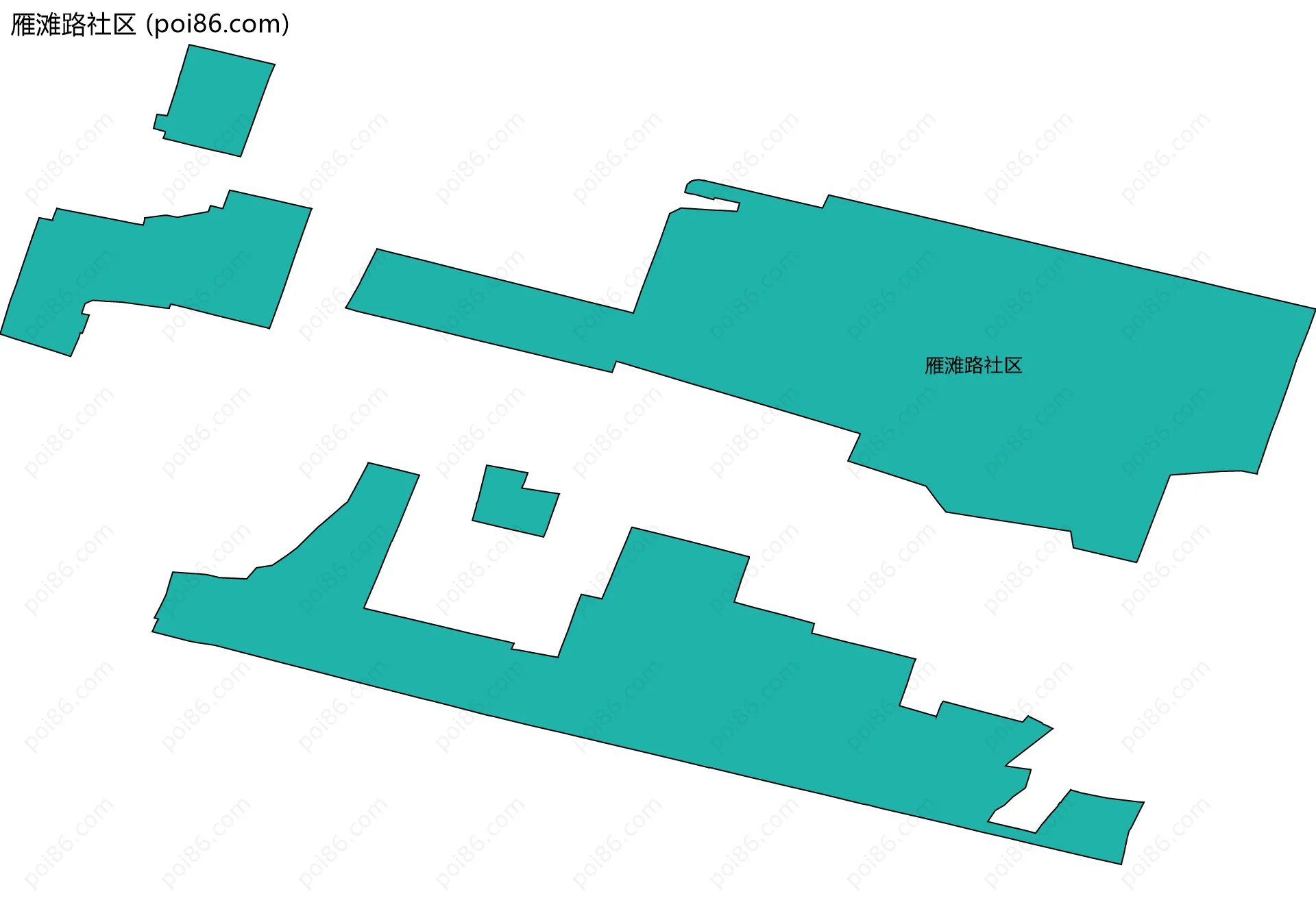雁滩路社区边界地图