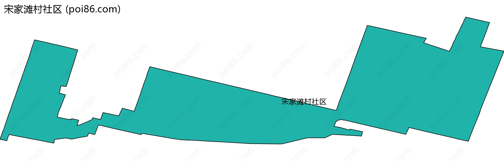 宋家滩村社区边界地图