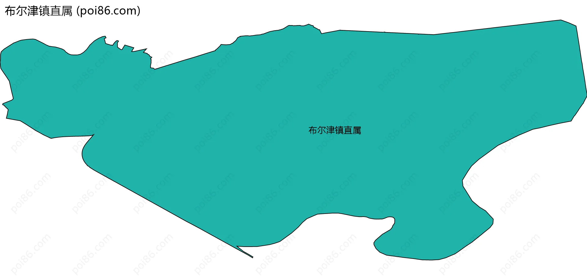 布尔津镇直属边界地图