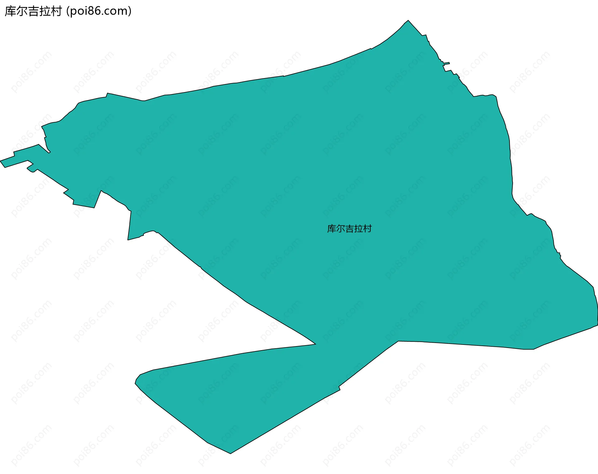 库尔吉拉村边界地图