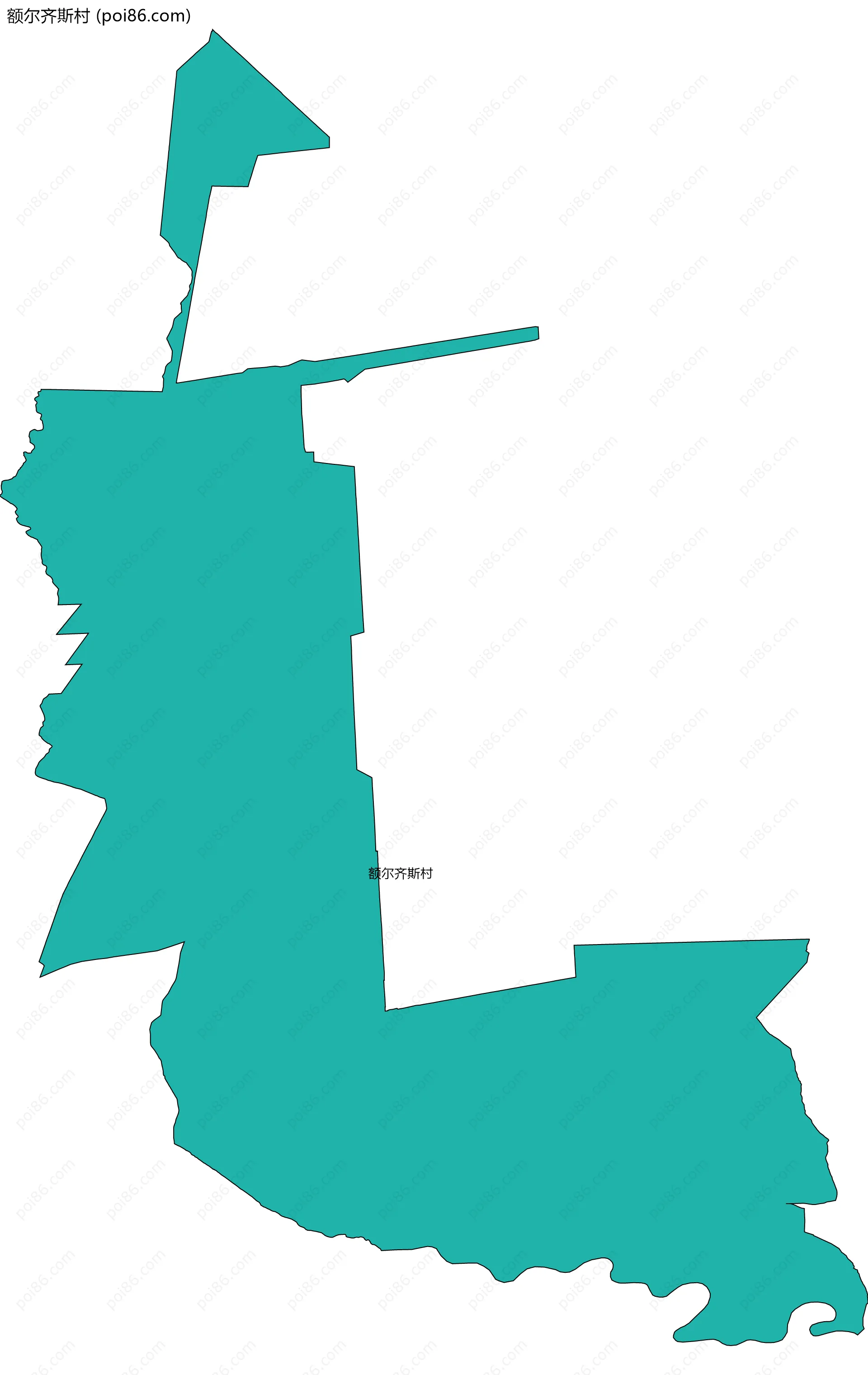 额尔齐斯村边界地图