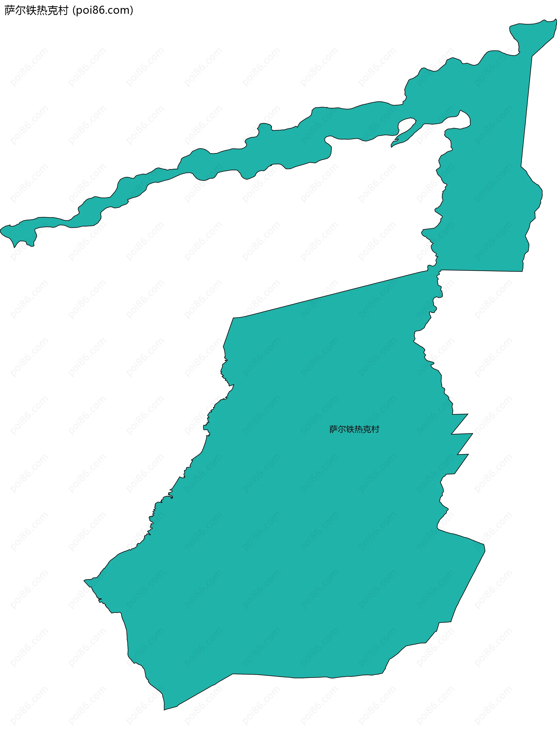 萨尔铁热克村边界地图