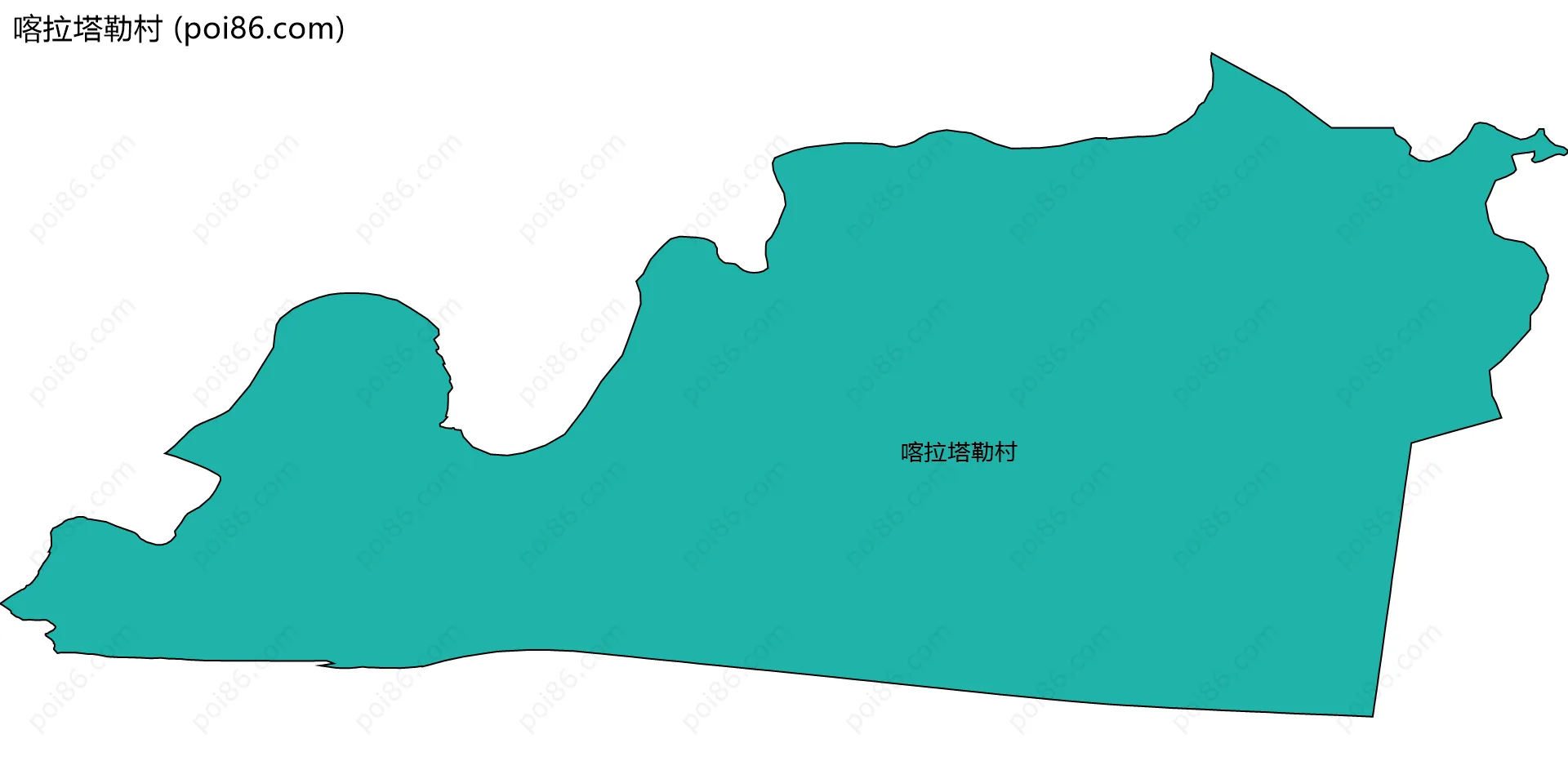 喀拉塔勒村边界地图