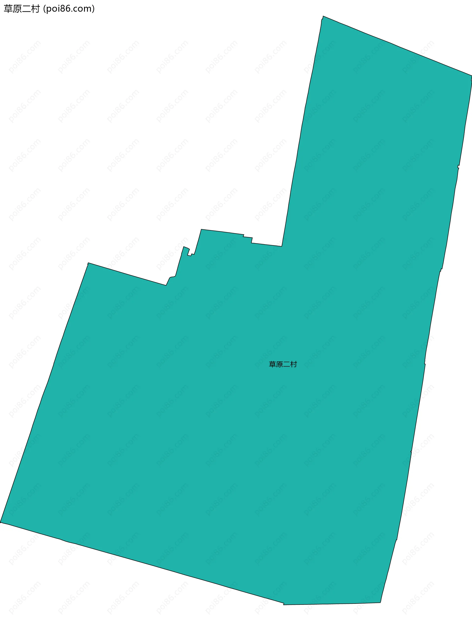 草原二村边界地图