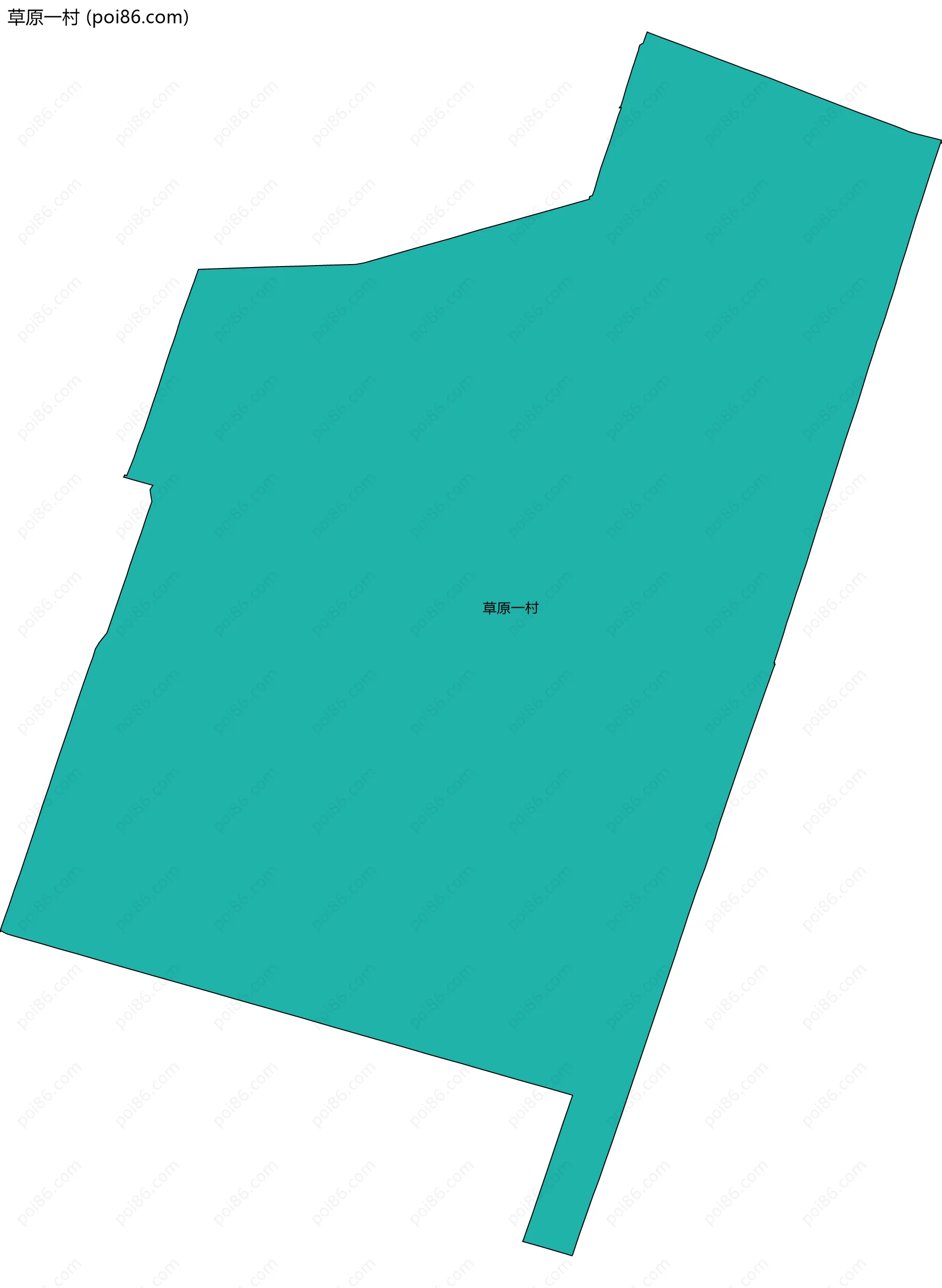 草原一村边界地图