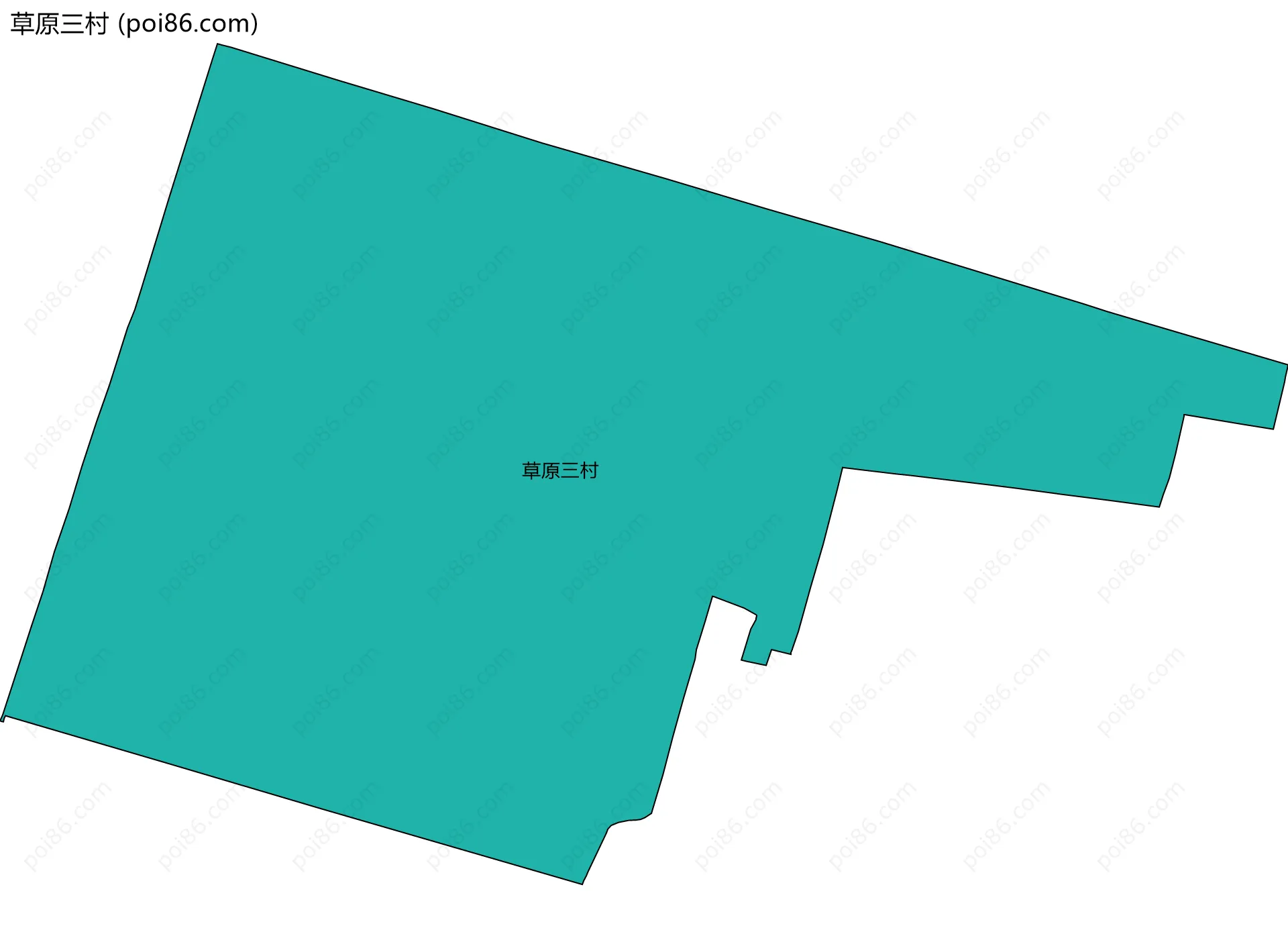 草原三村边界地图