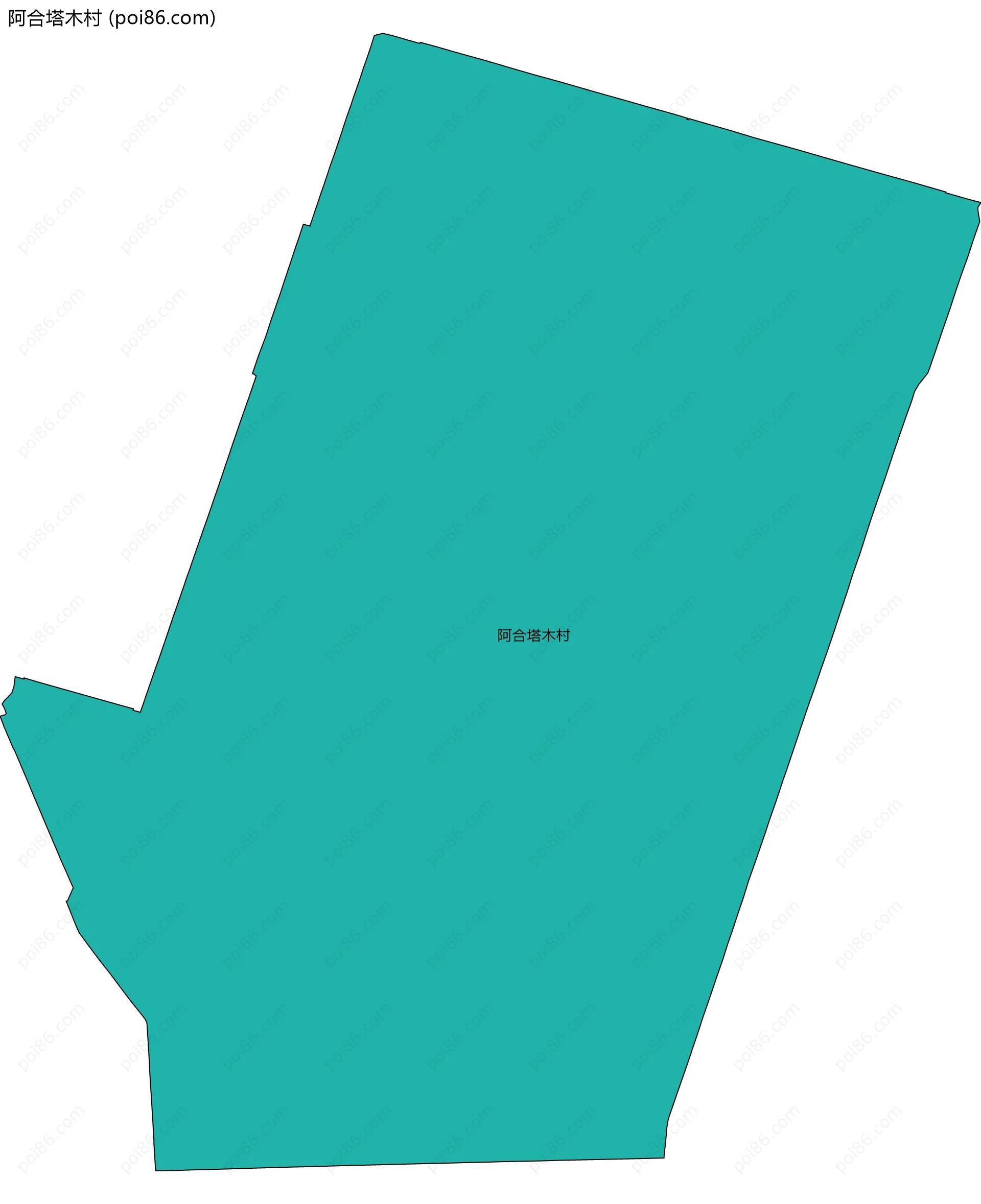 阿合塔木村边界地图