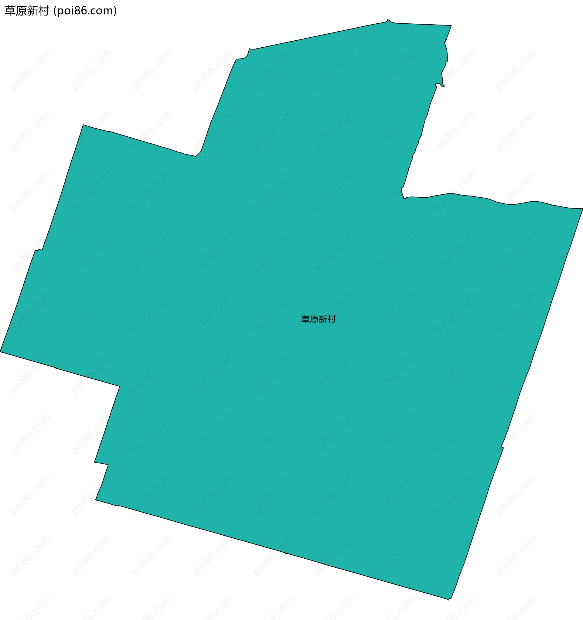 草原新村边界地图