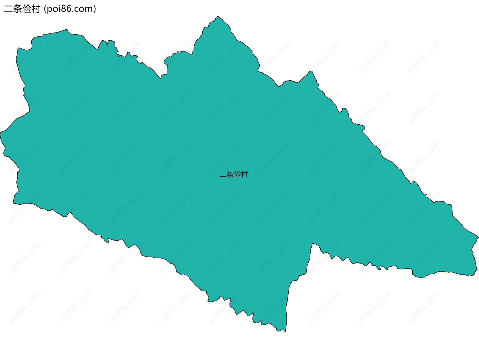 二条俭村边界地图