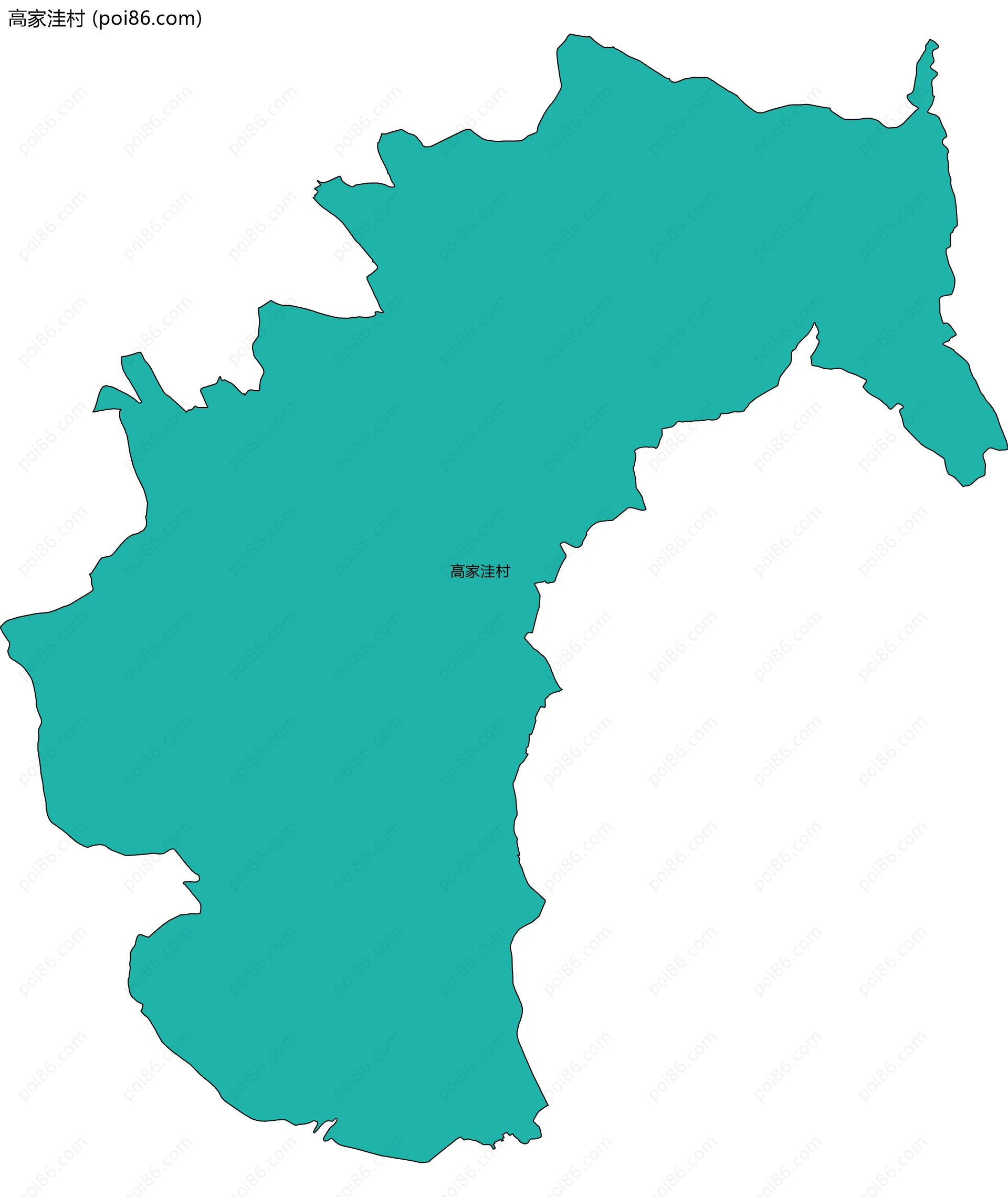 高家洼村边界地图