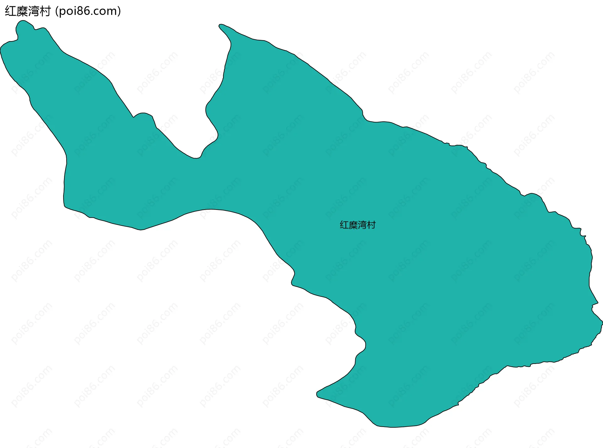 红糜湾村边界地图