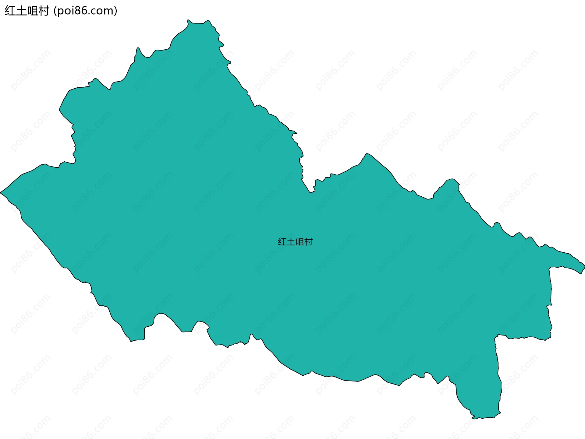 红土咀村边界地图
