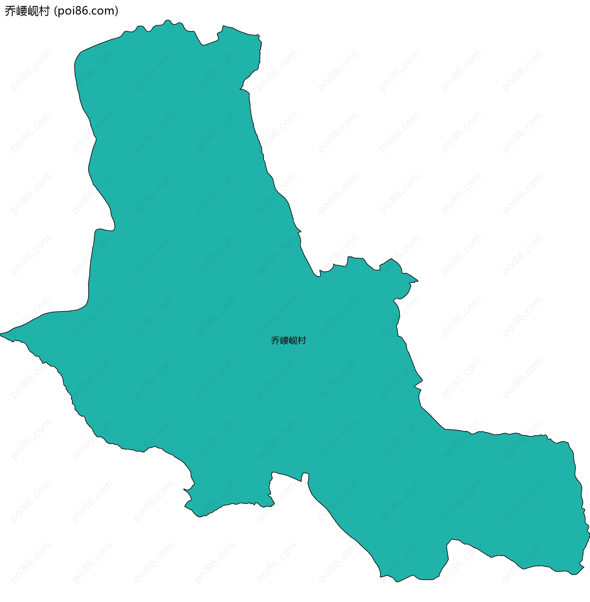 乔崾岘村边界地图