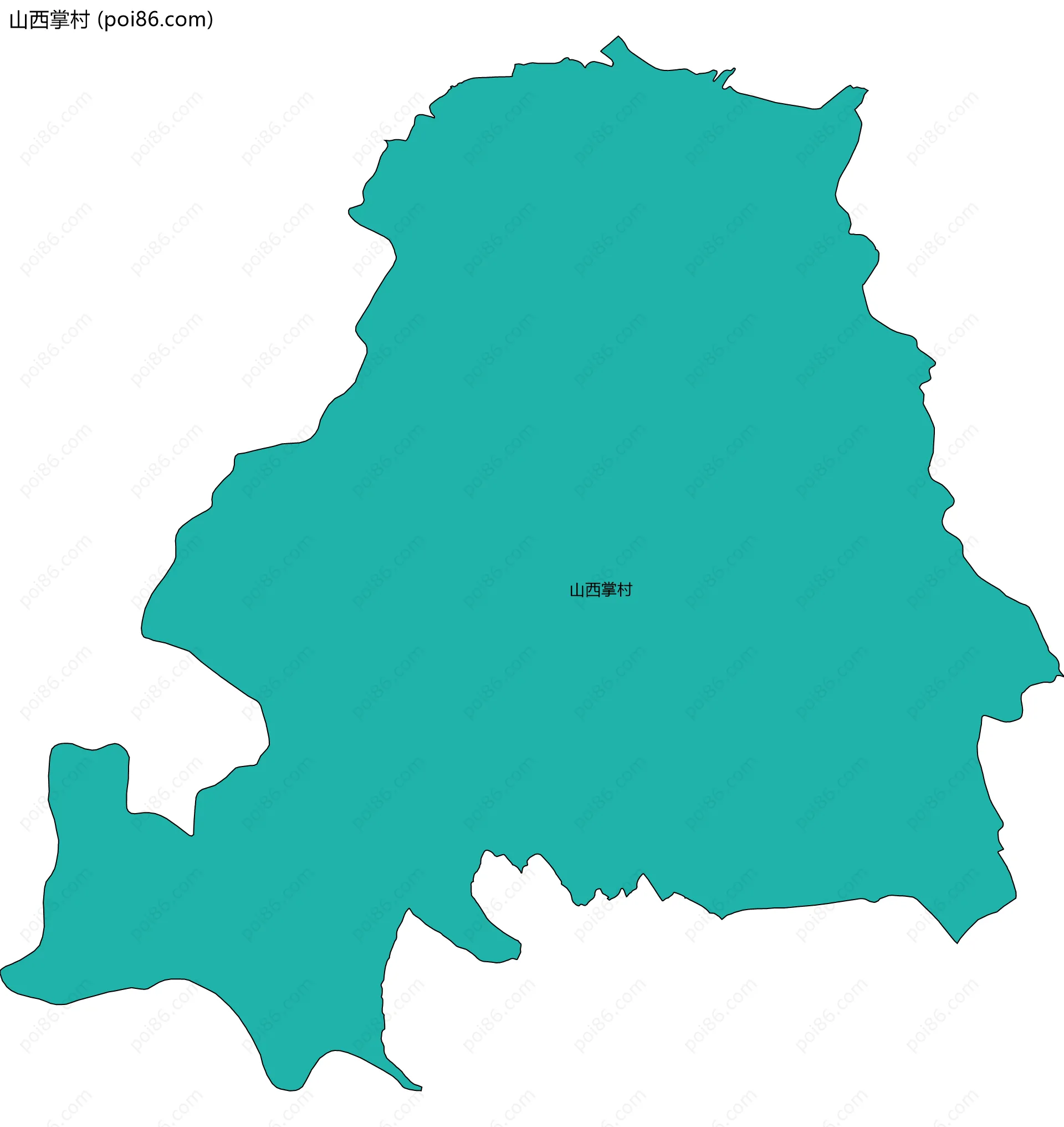 山西掌村边界地图