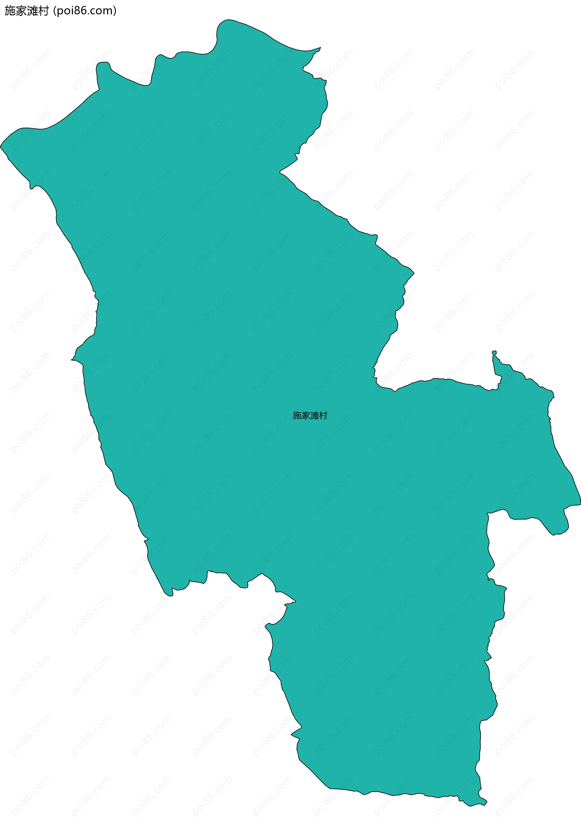 施家滩村边界地图