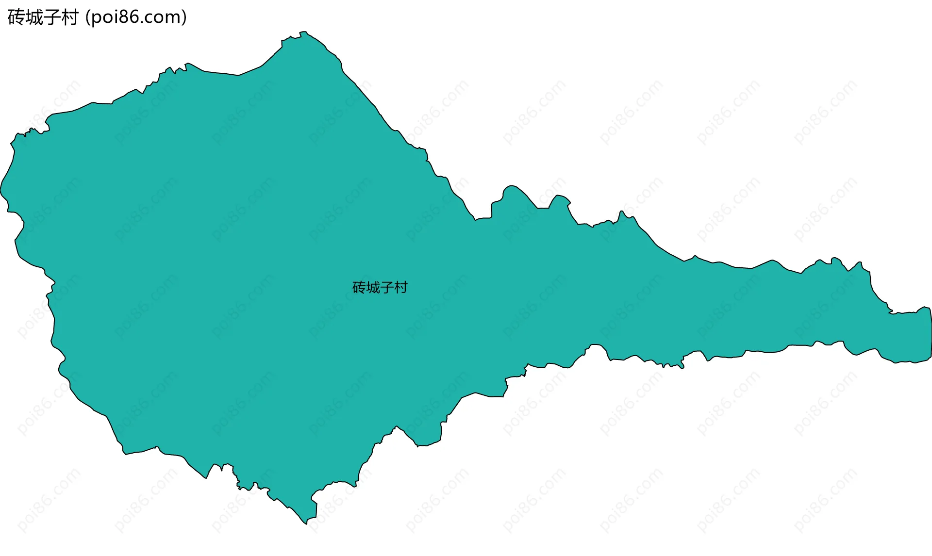 砖城子村边界地图