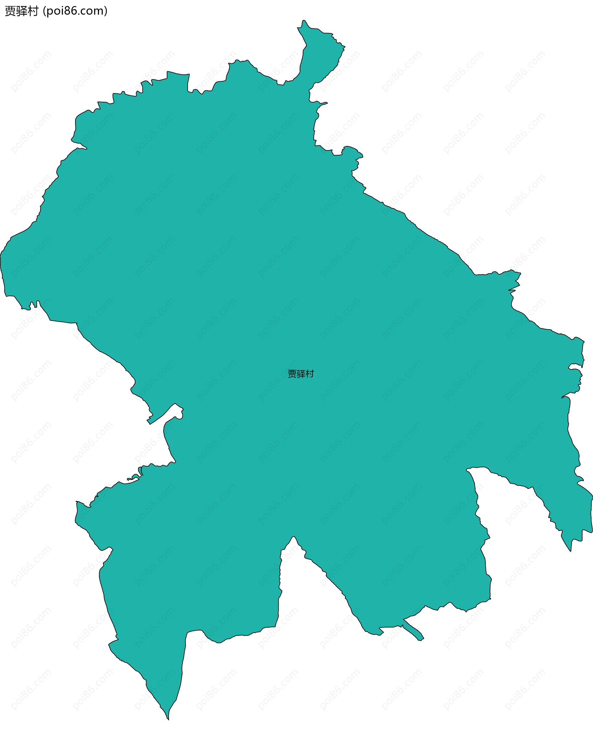 贾驿村边界地图