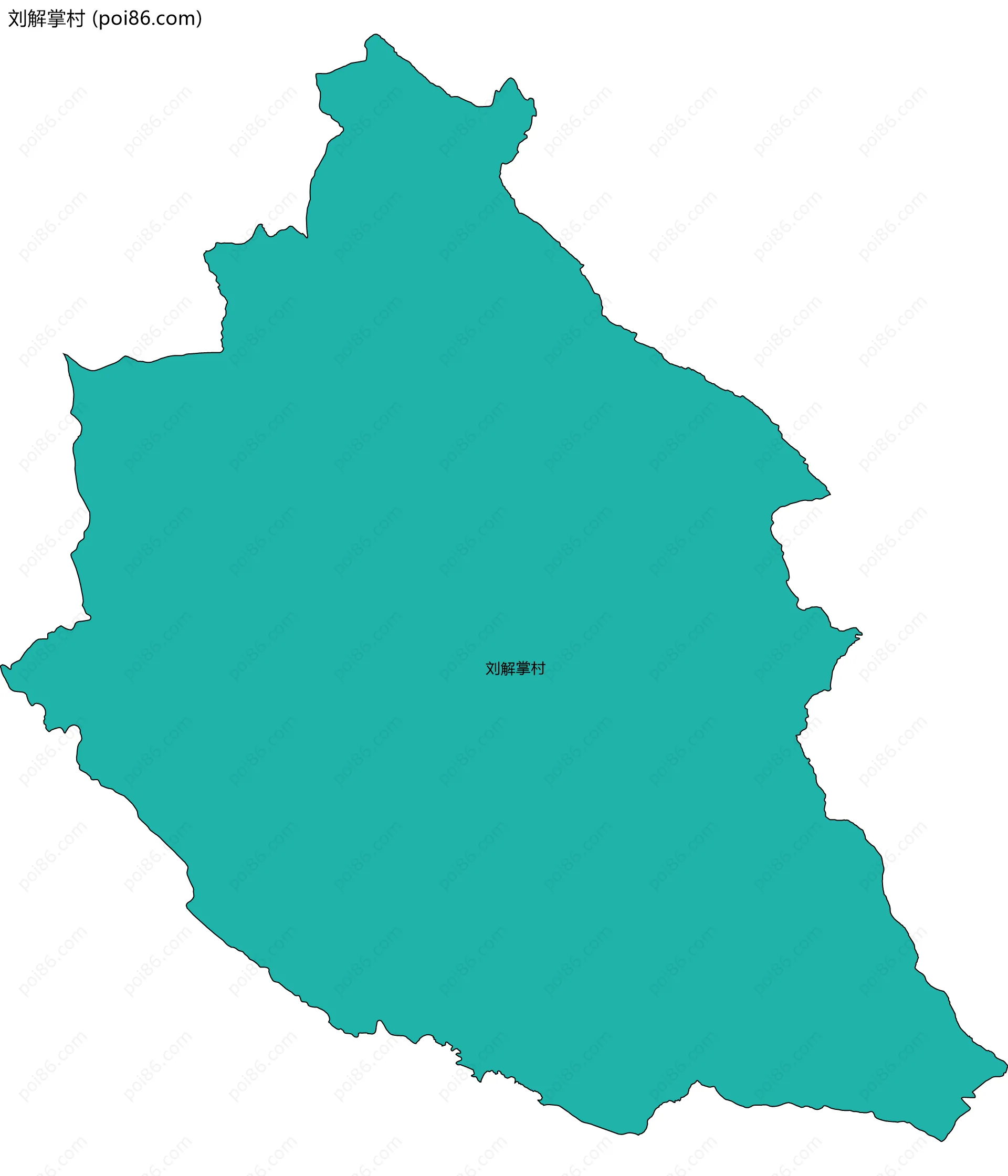 刘解掌村边界地图