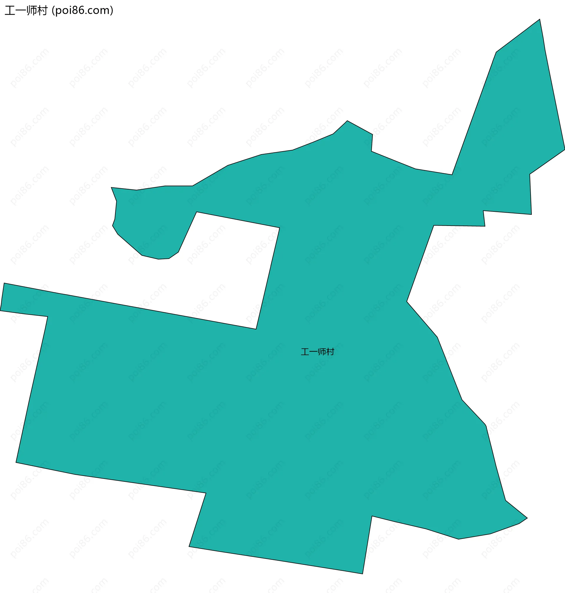 工一师村边界地图