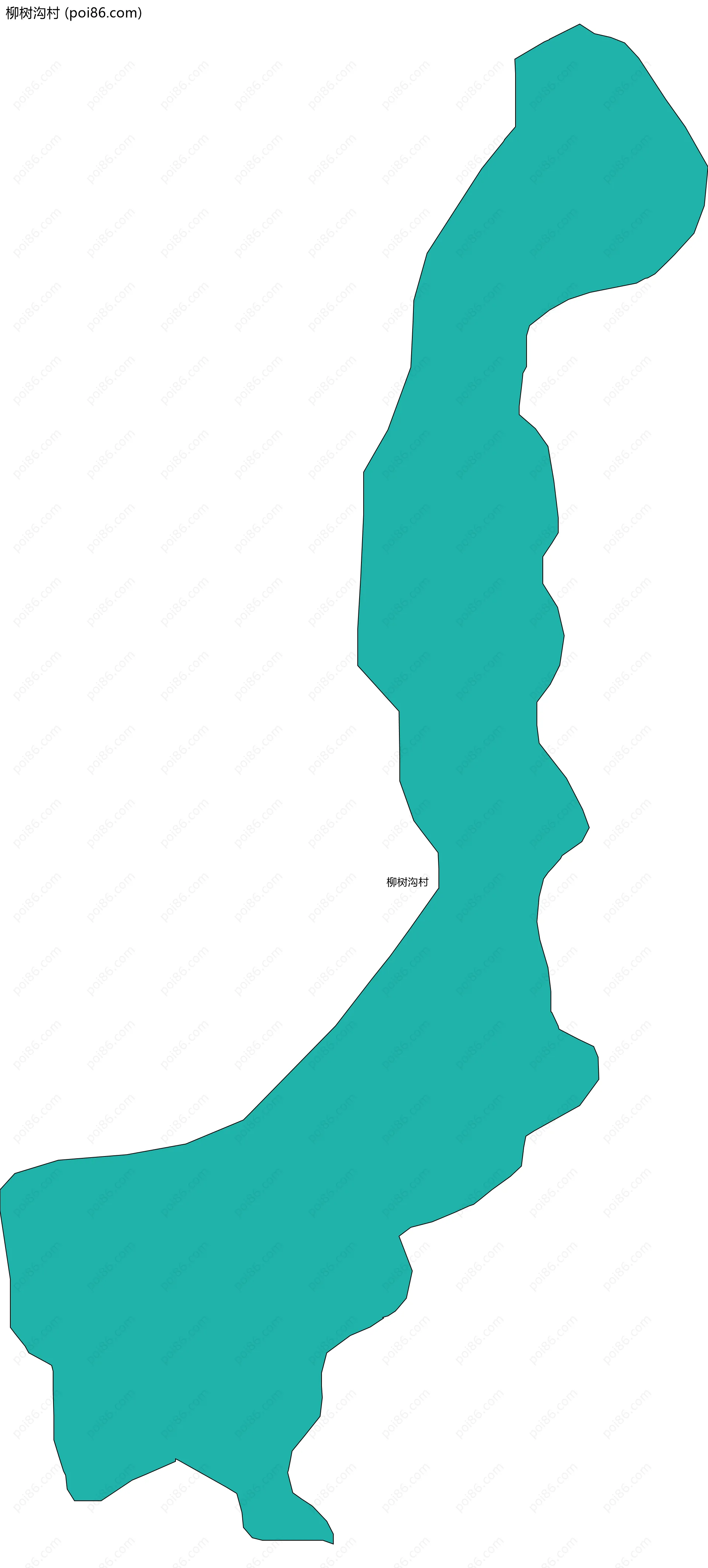 柳树沟村边界地图