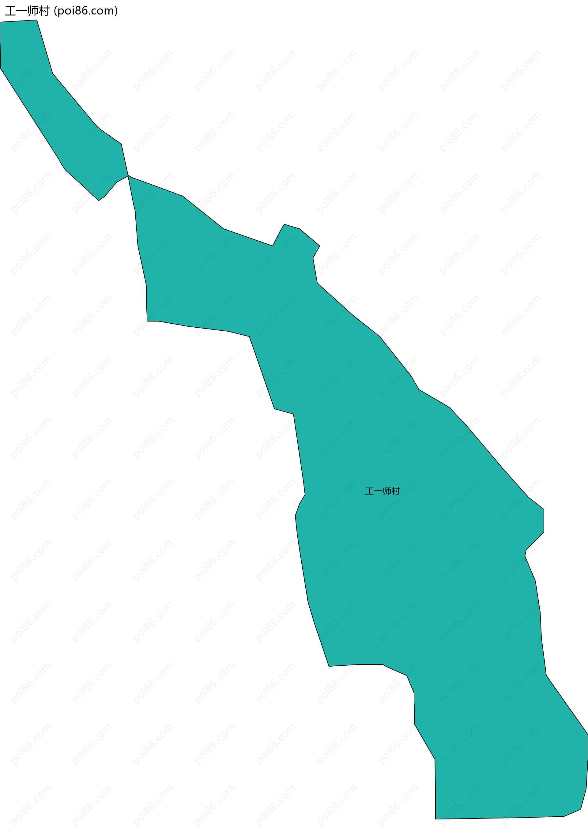 工一师村边界地图