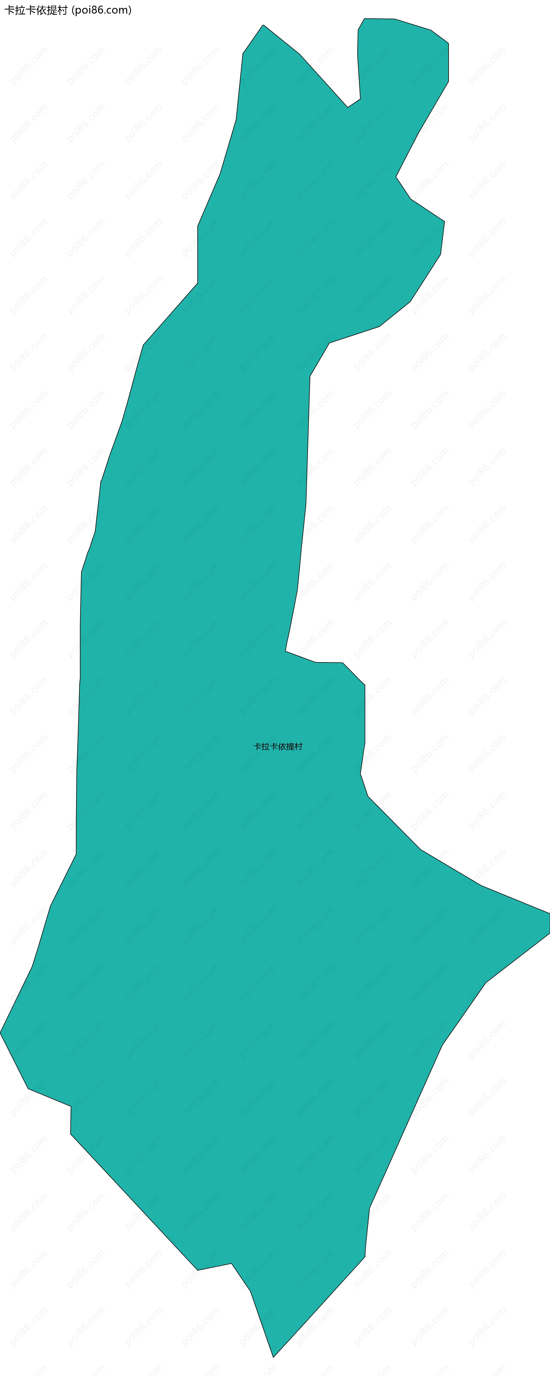 卡拉卡依提村边界地图