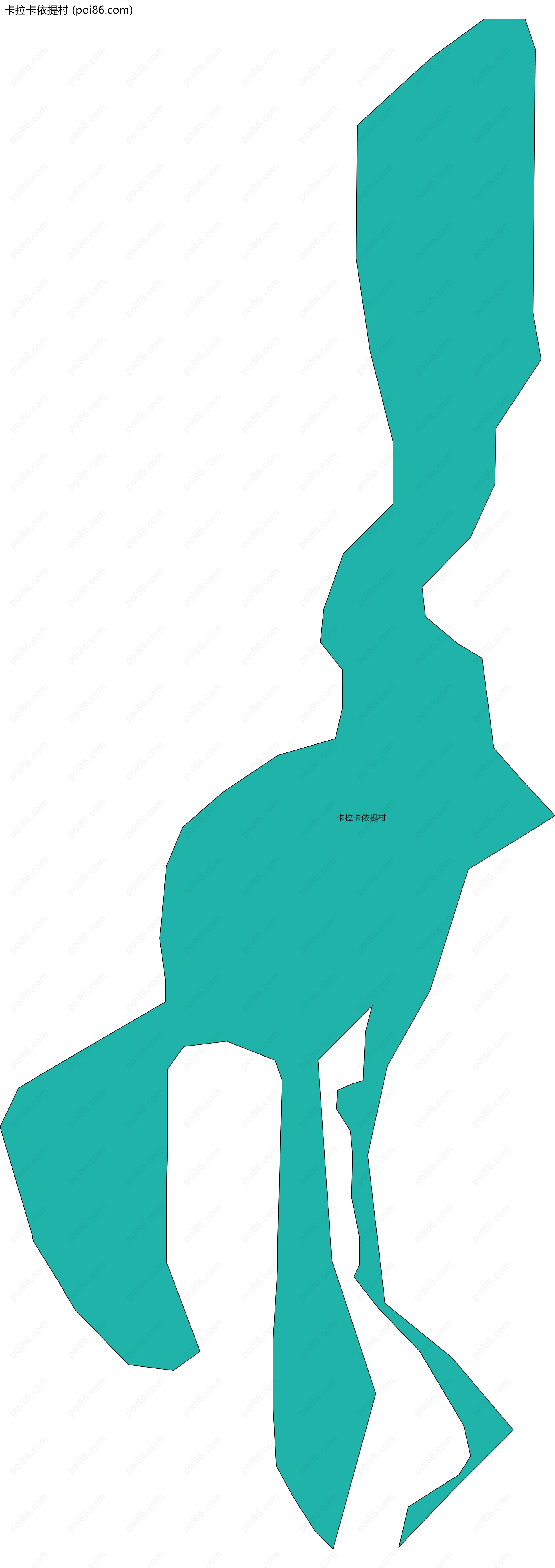 卡拉卡依提村边界地图