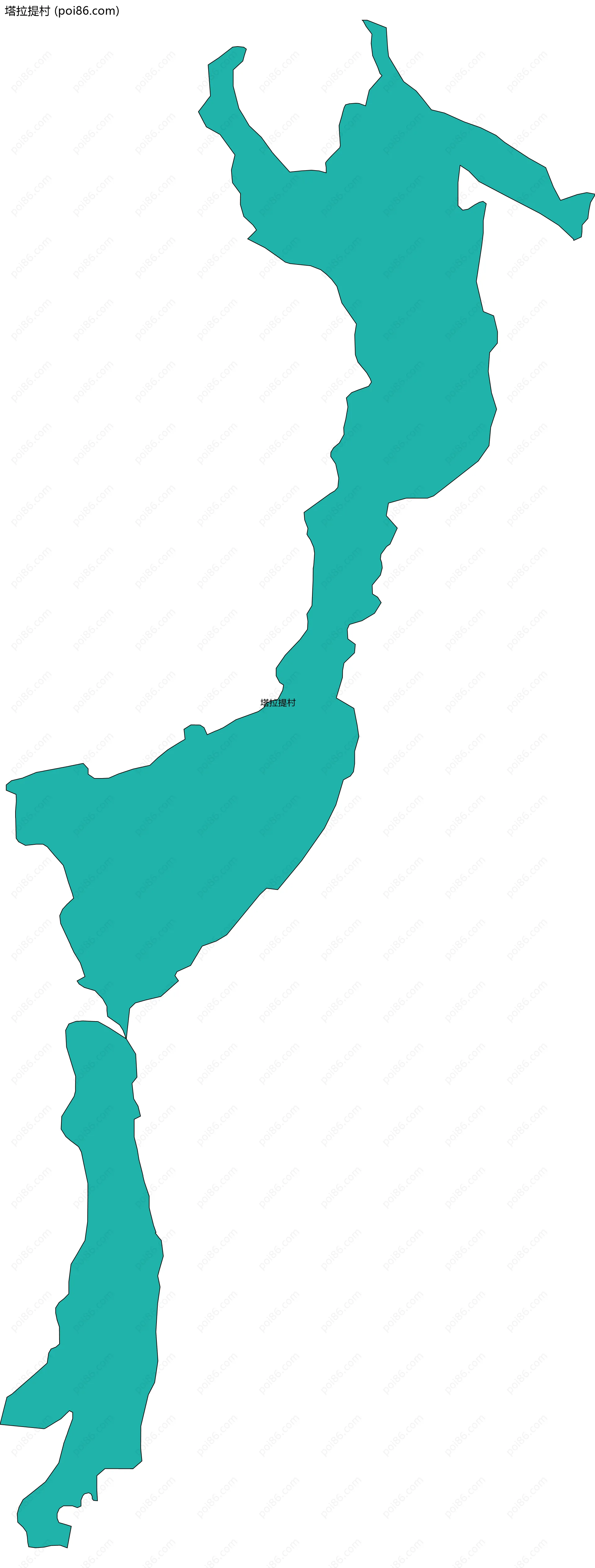 塔拉提村边界地图