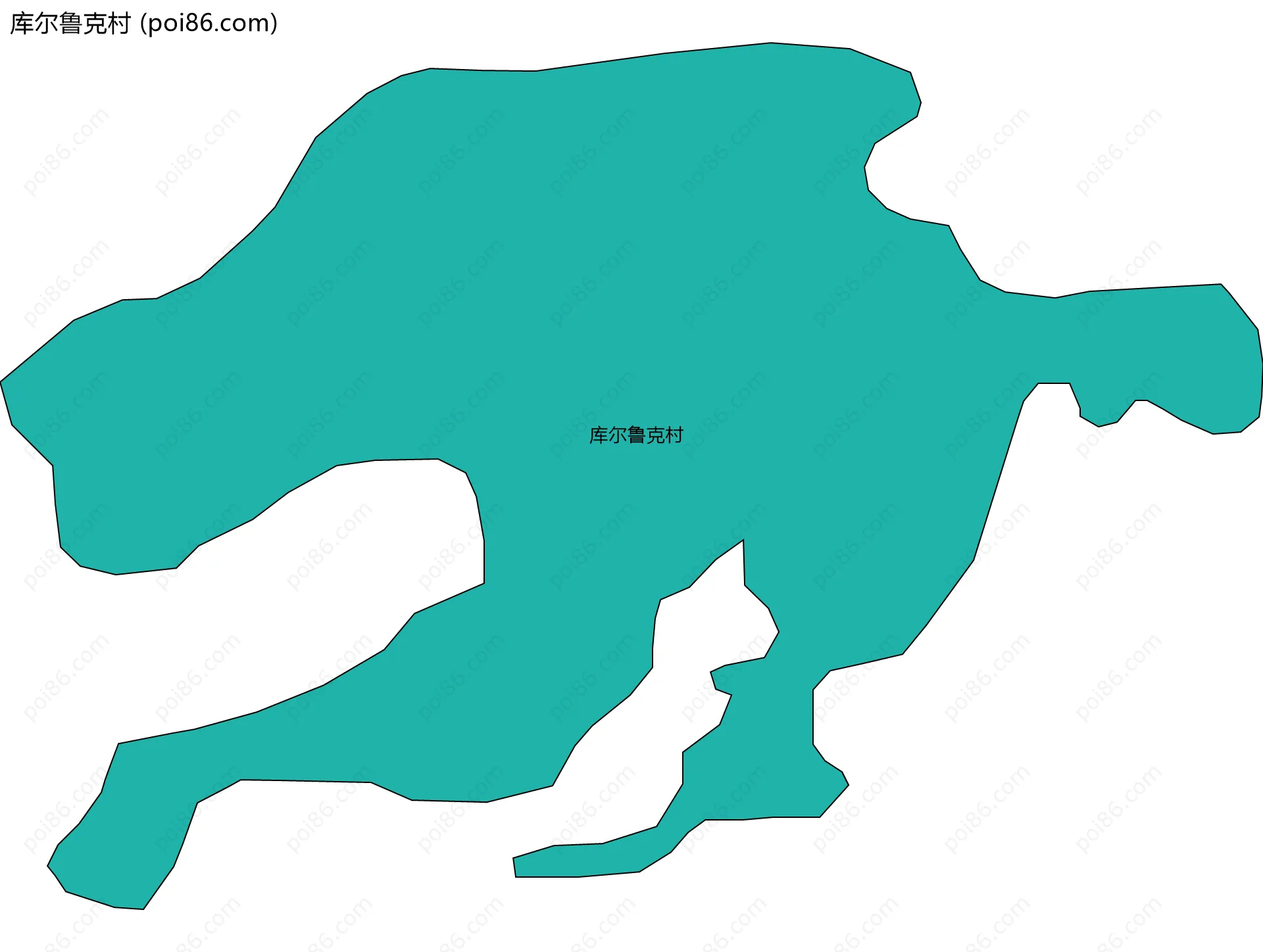 库尔鲁克村边界地图