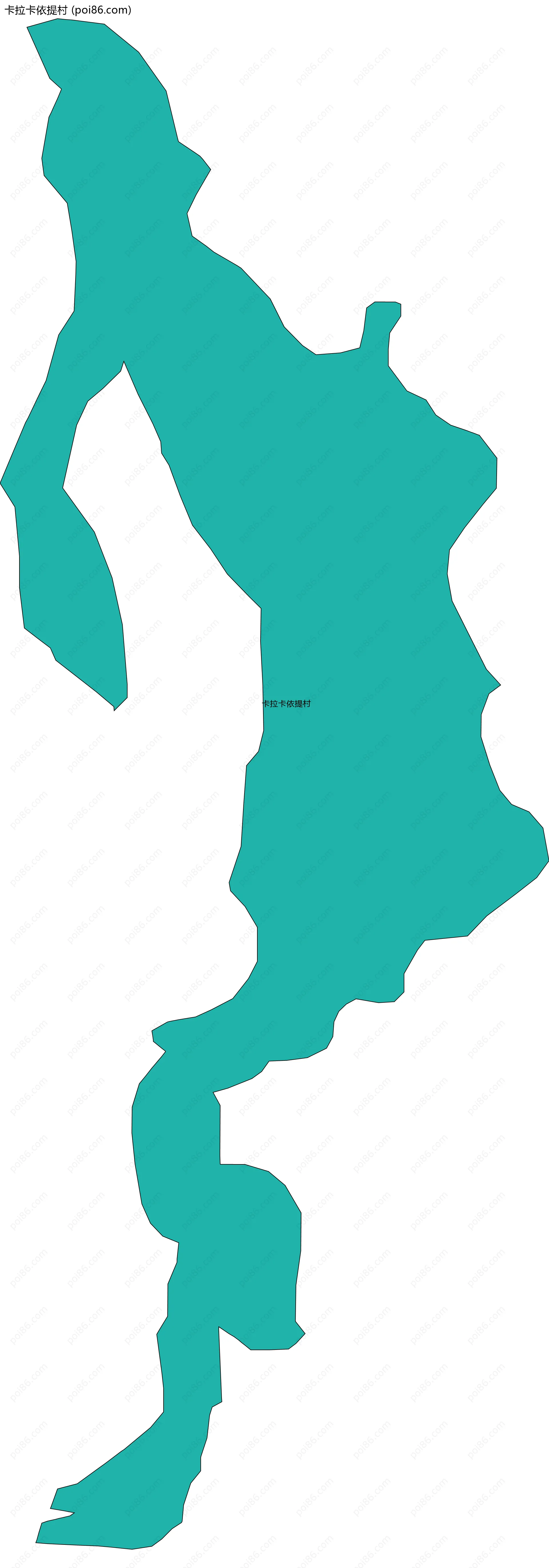 卡拉卡依提村边界地图
