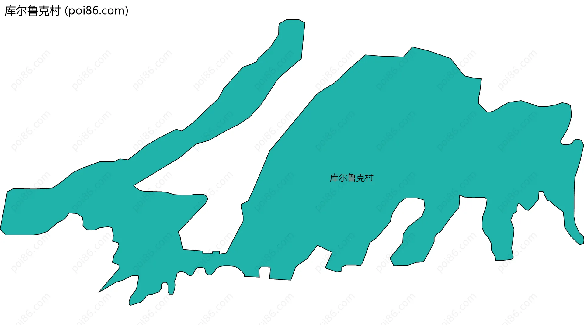 库尔鲁克村边界地图