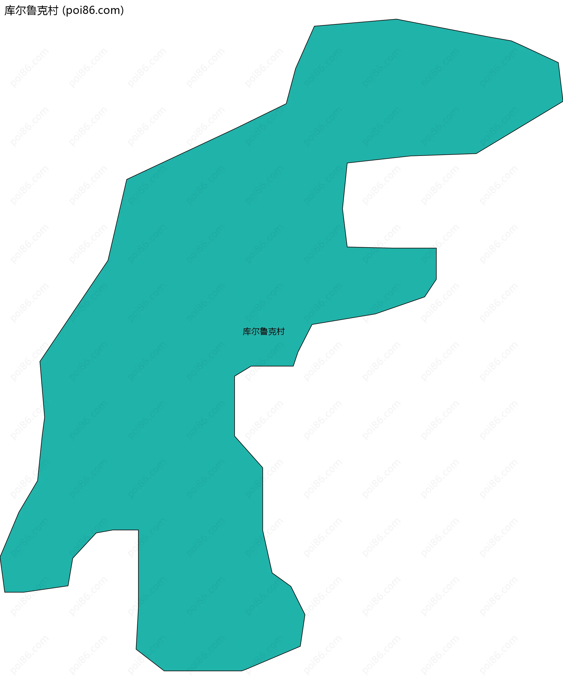 库尔鲁克村边界地图