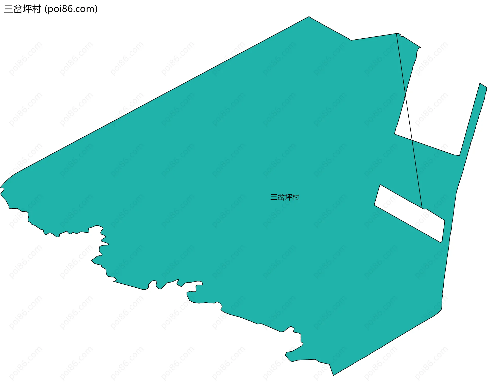 三岔坪村边界地图