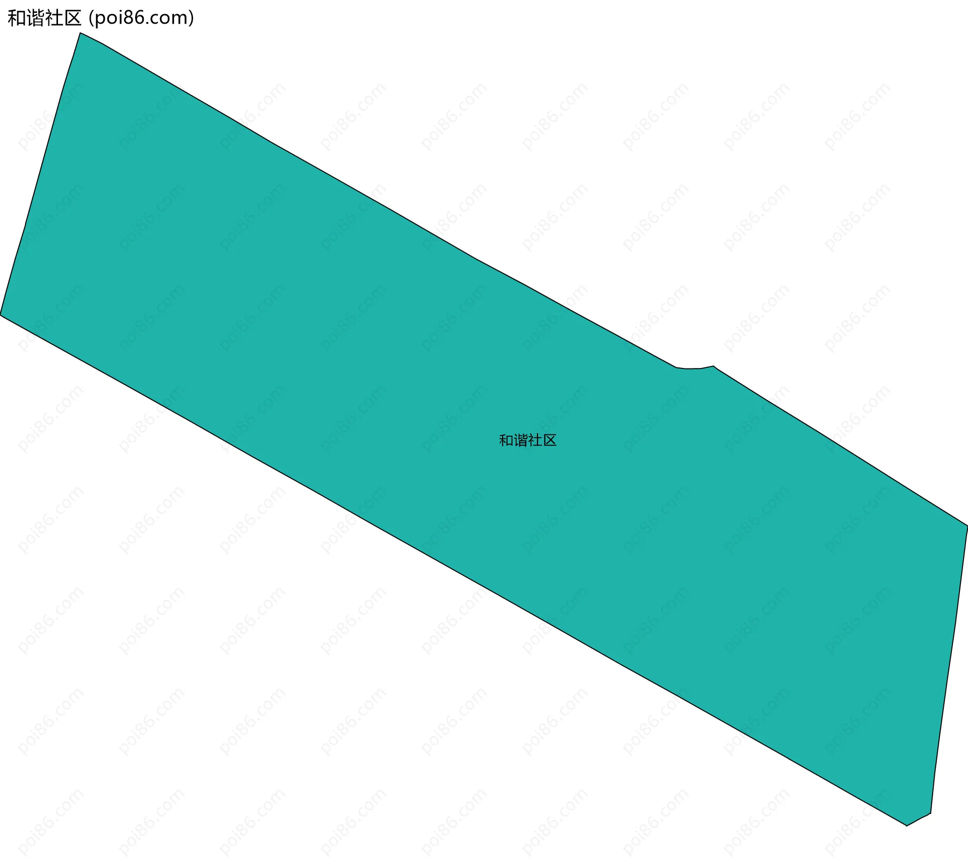 和谐社区边界地图