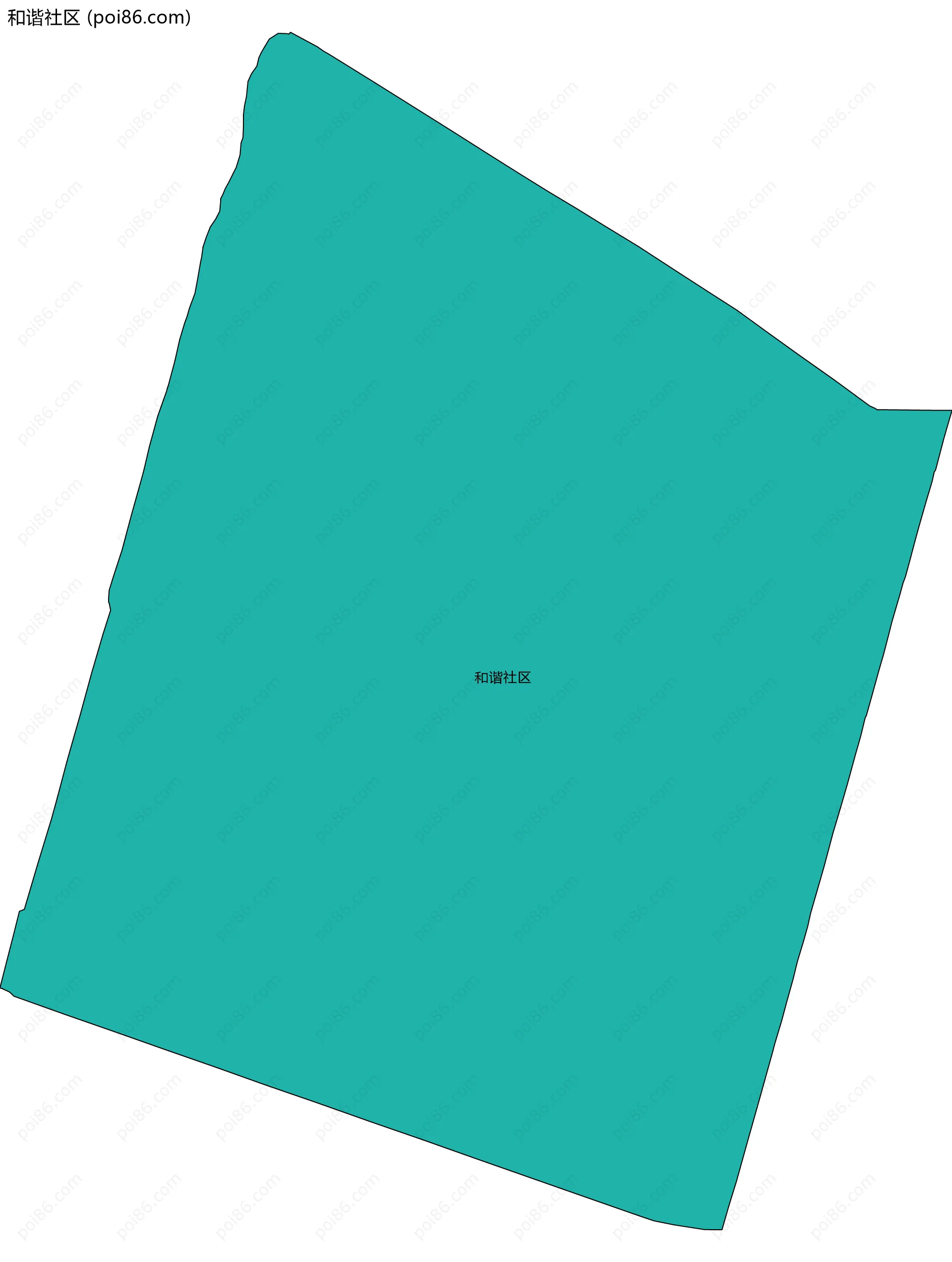 和谐社区边界地图