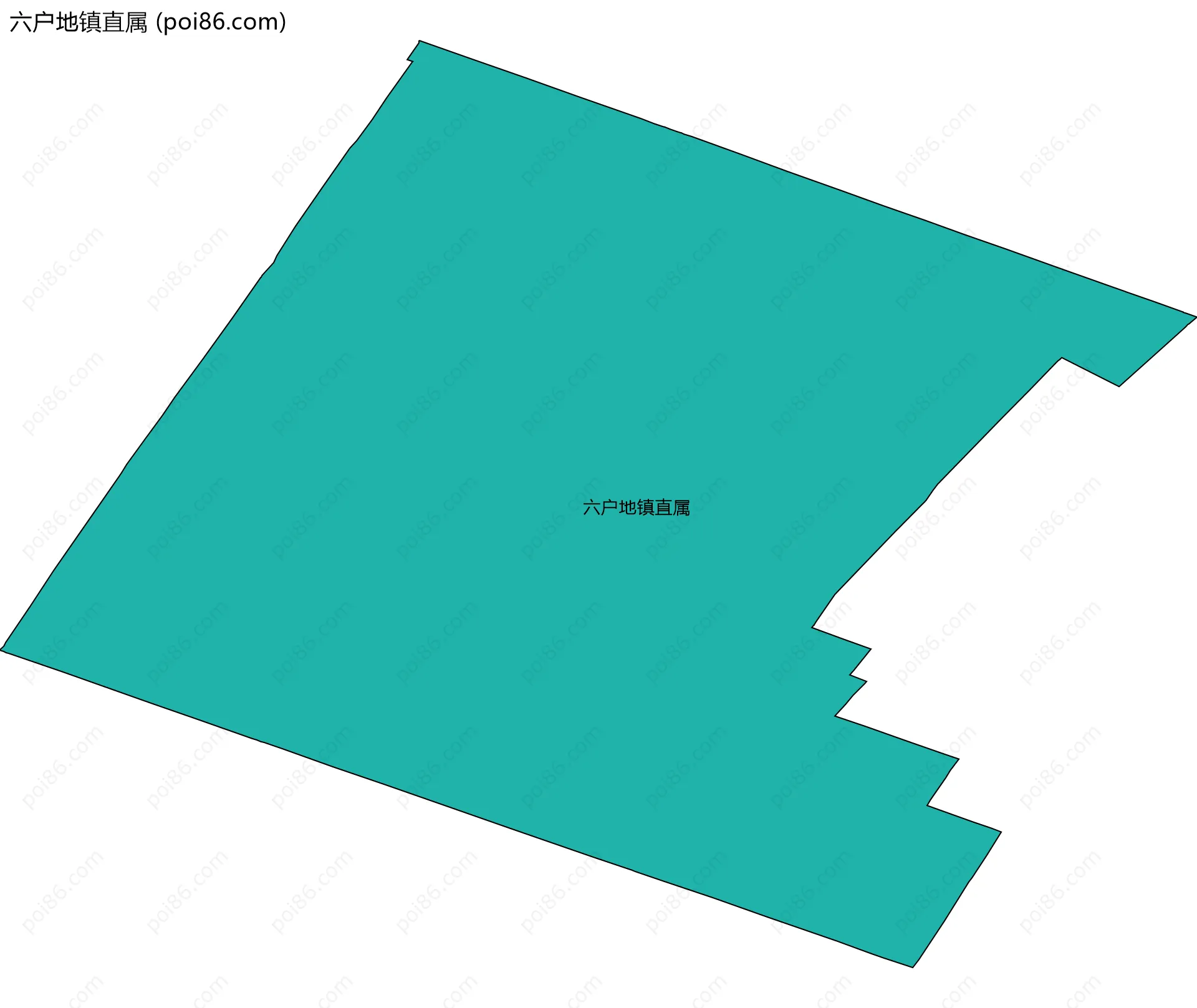 六户地镇直属边界地图