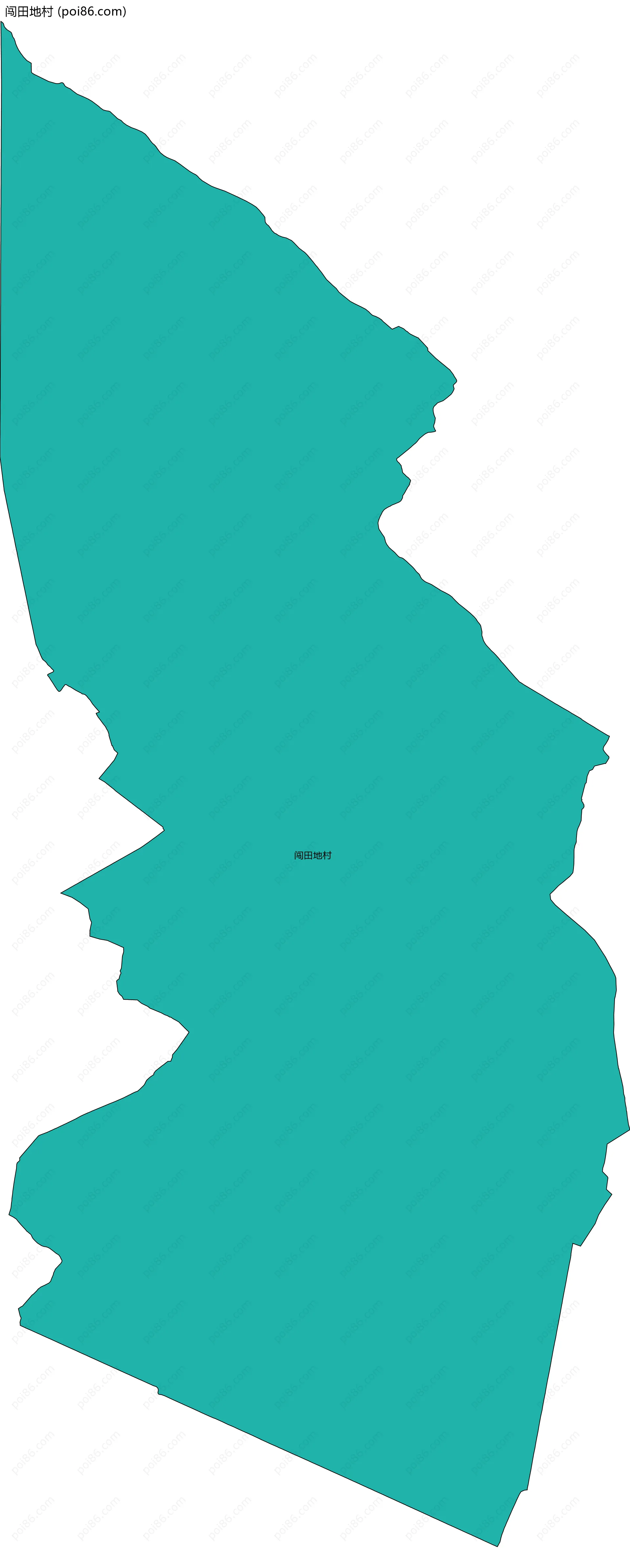 闯田地村边界地图