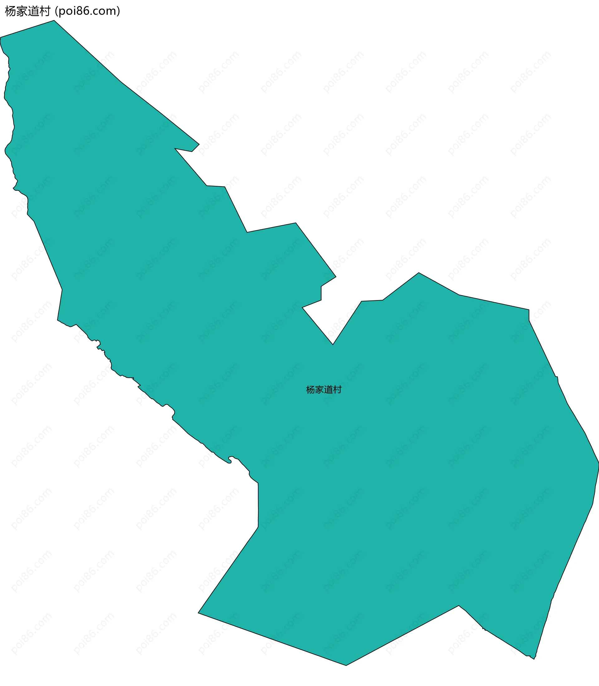 杨家道村边界地图