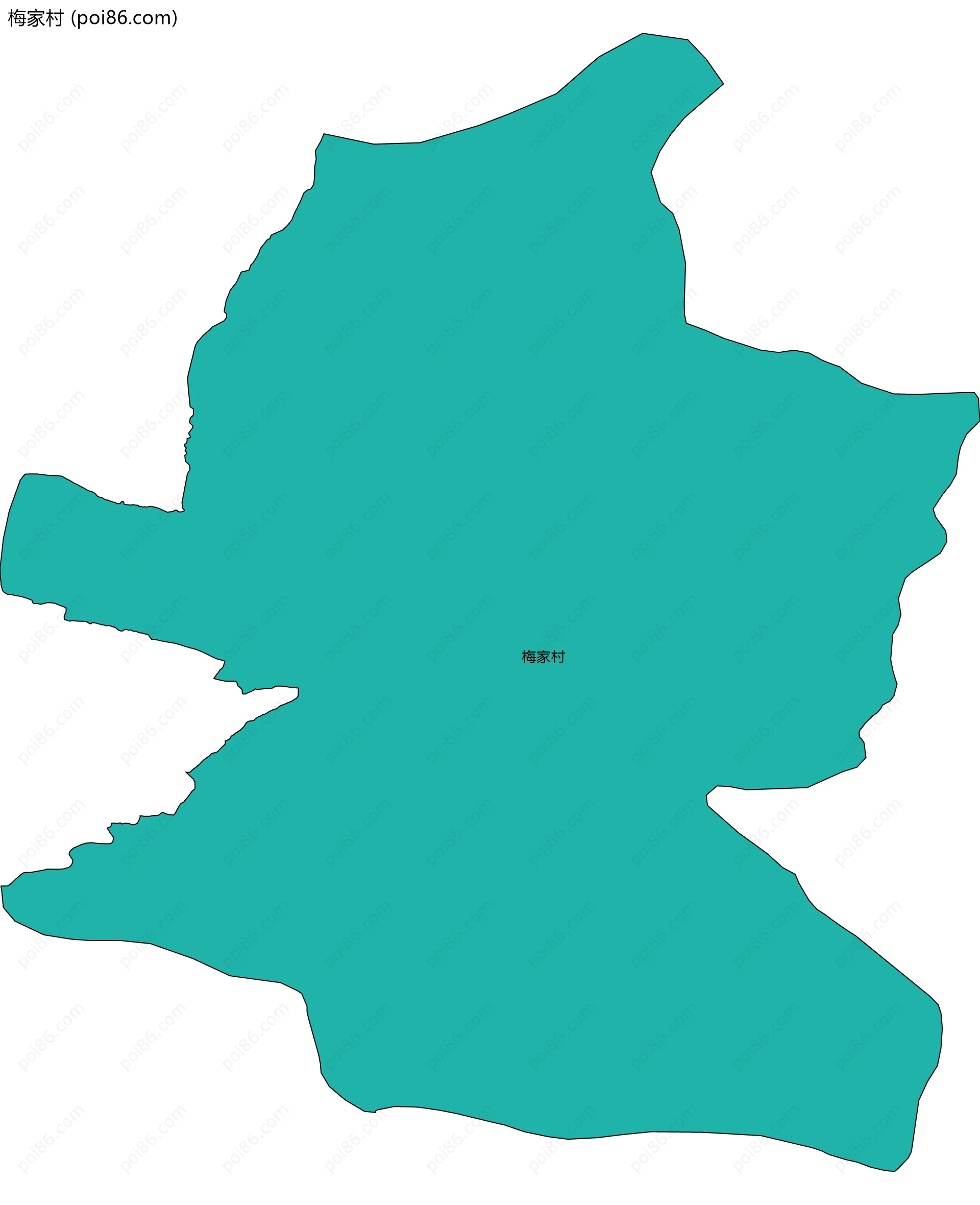 梅家村边界地图