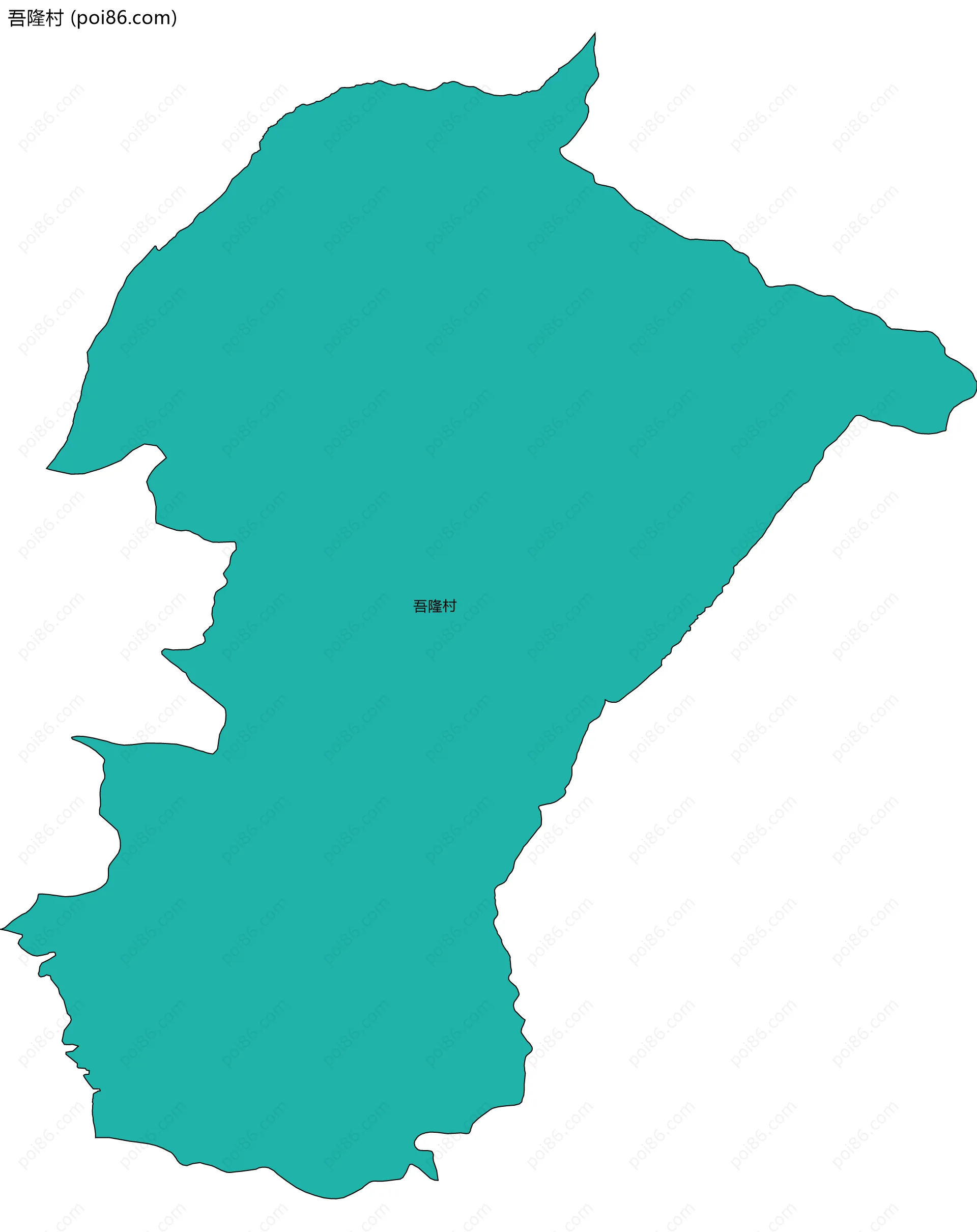 吾隆村边界地图