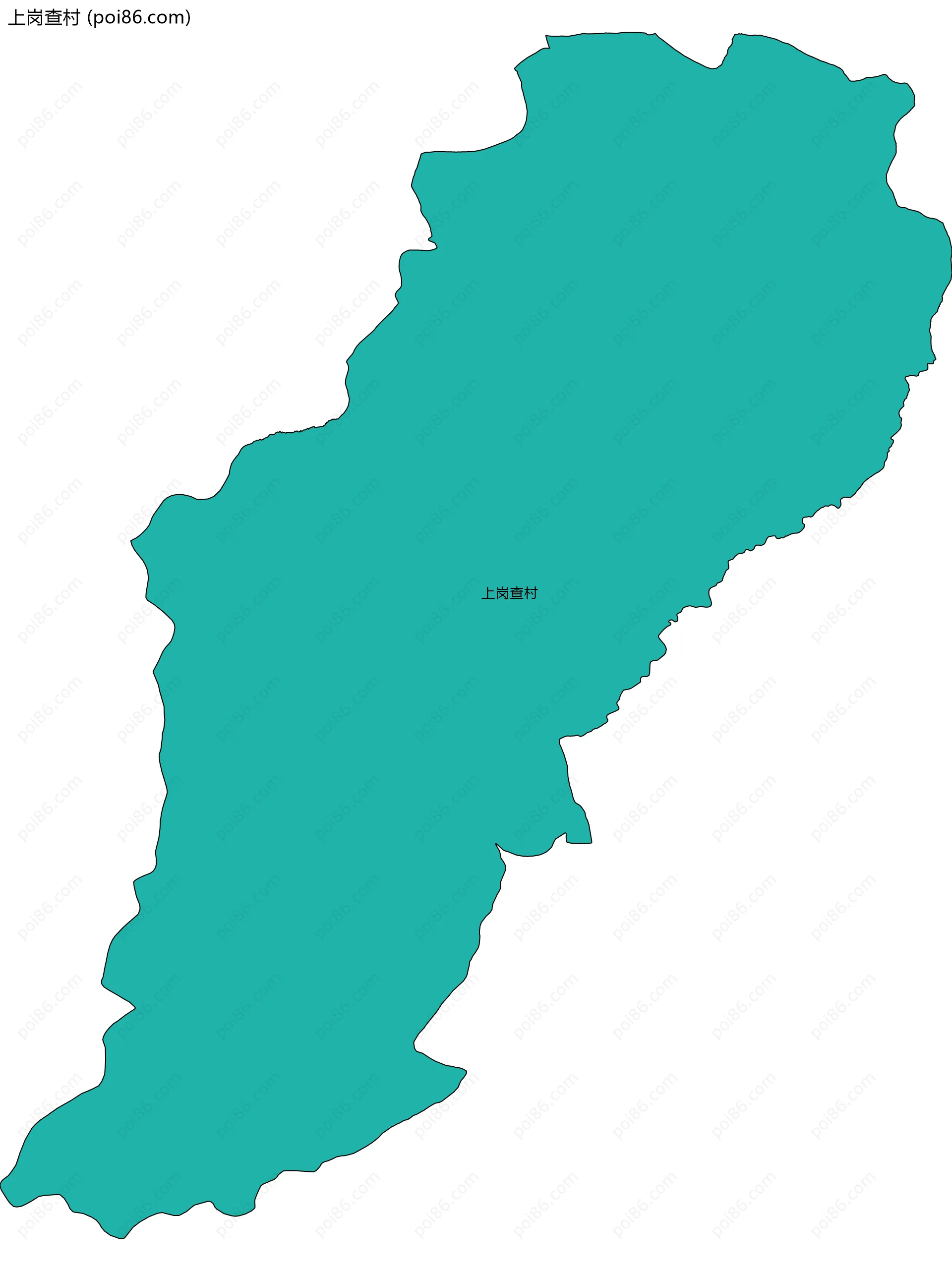 上岗查村边界地图