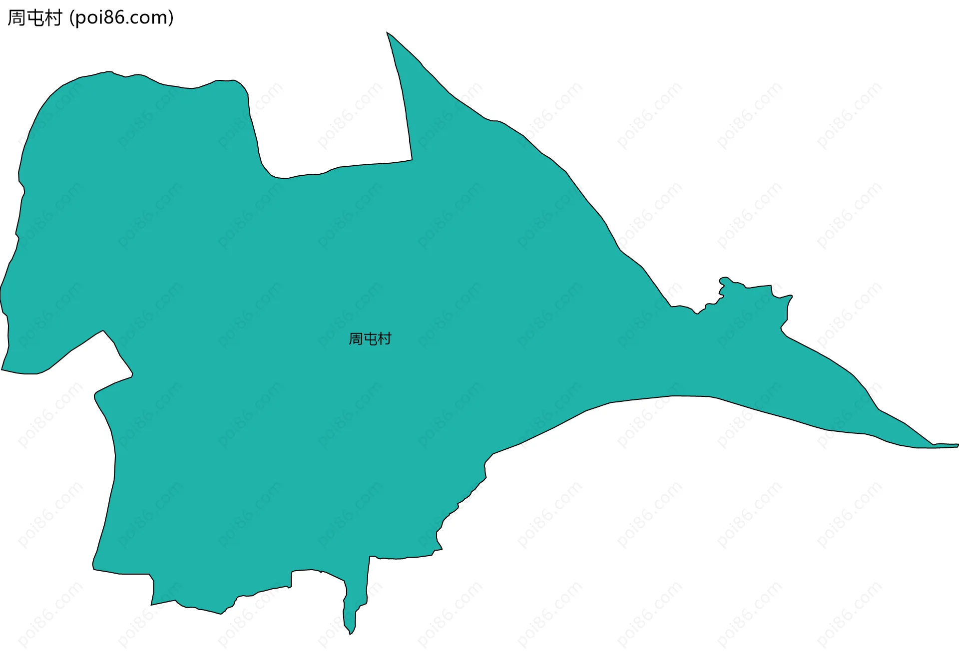 周屯村边界地图